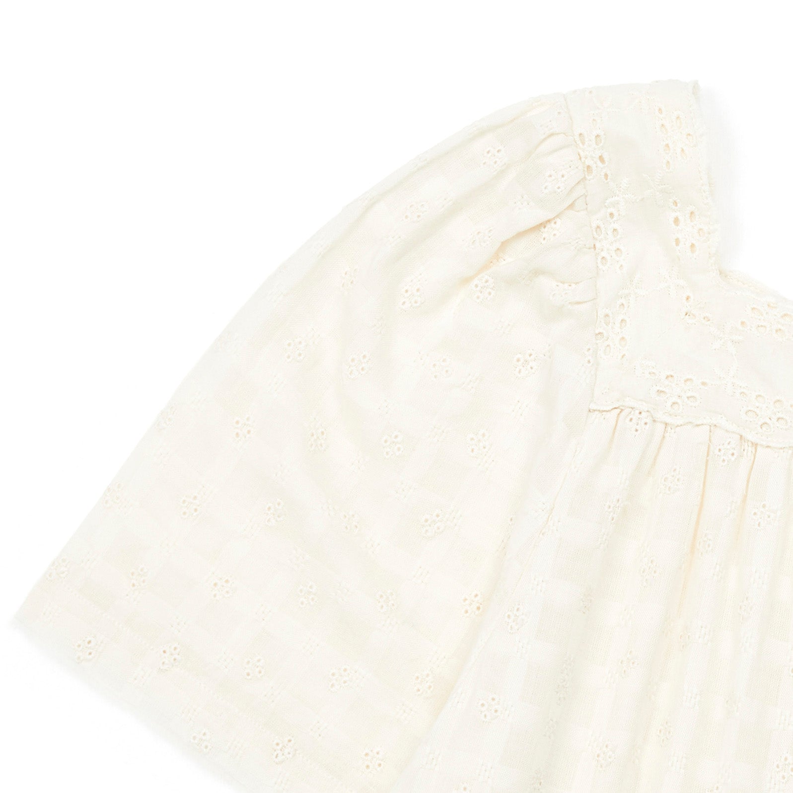 Girls White Cotton Dress