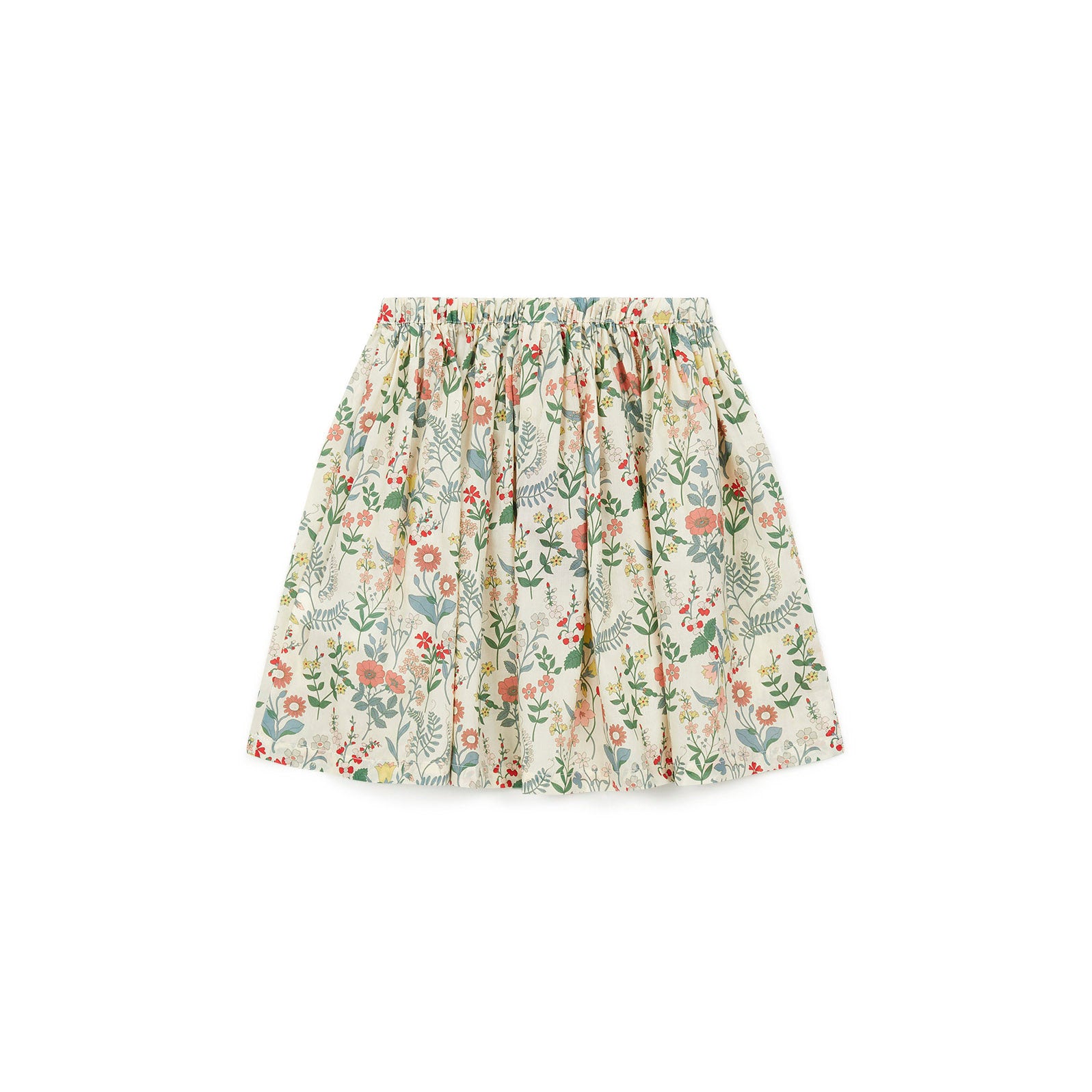 Girls Beige Floral Skirt