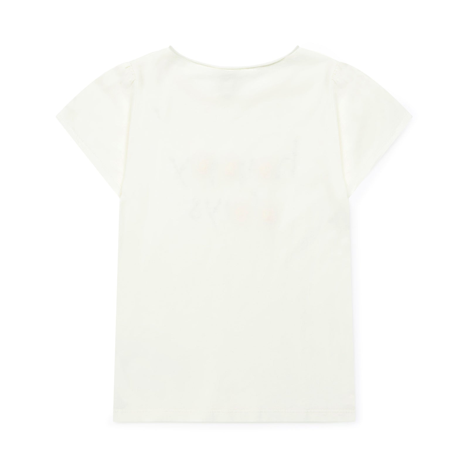 Girls White Logo Cotton T-Shirt