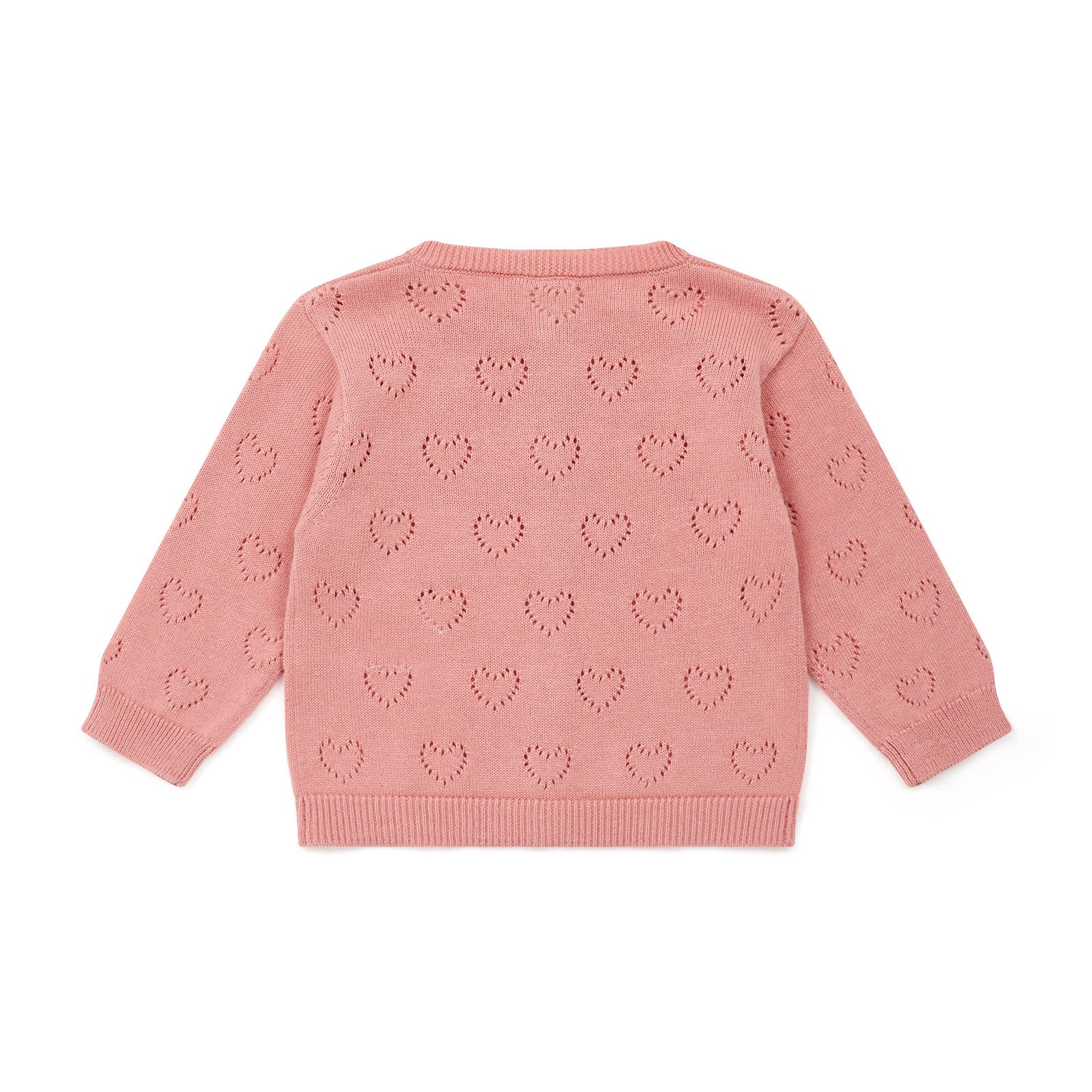 Baby Girls Pink Heart Cardigan