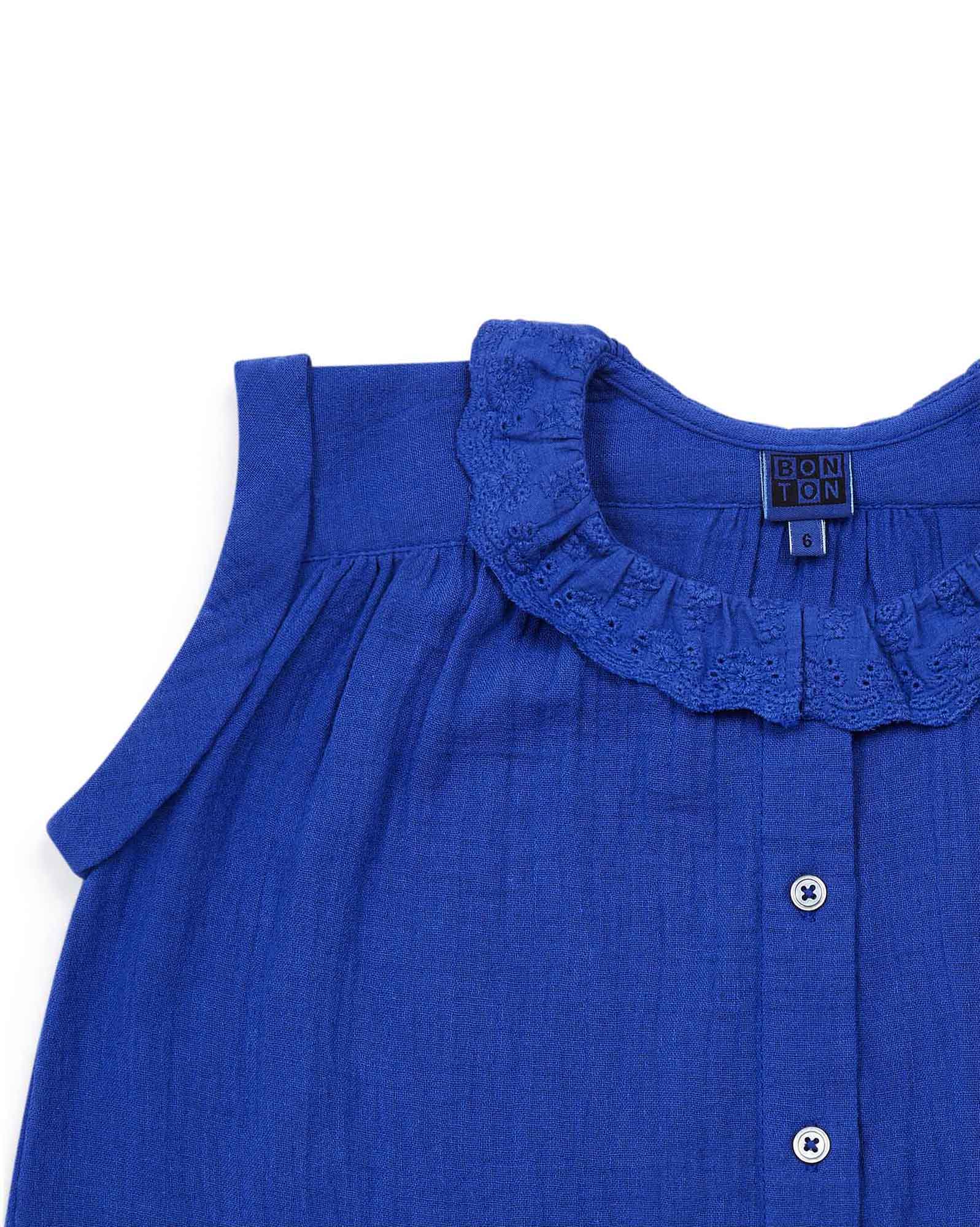 Girls Blue Cotton Top