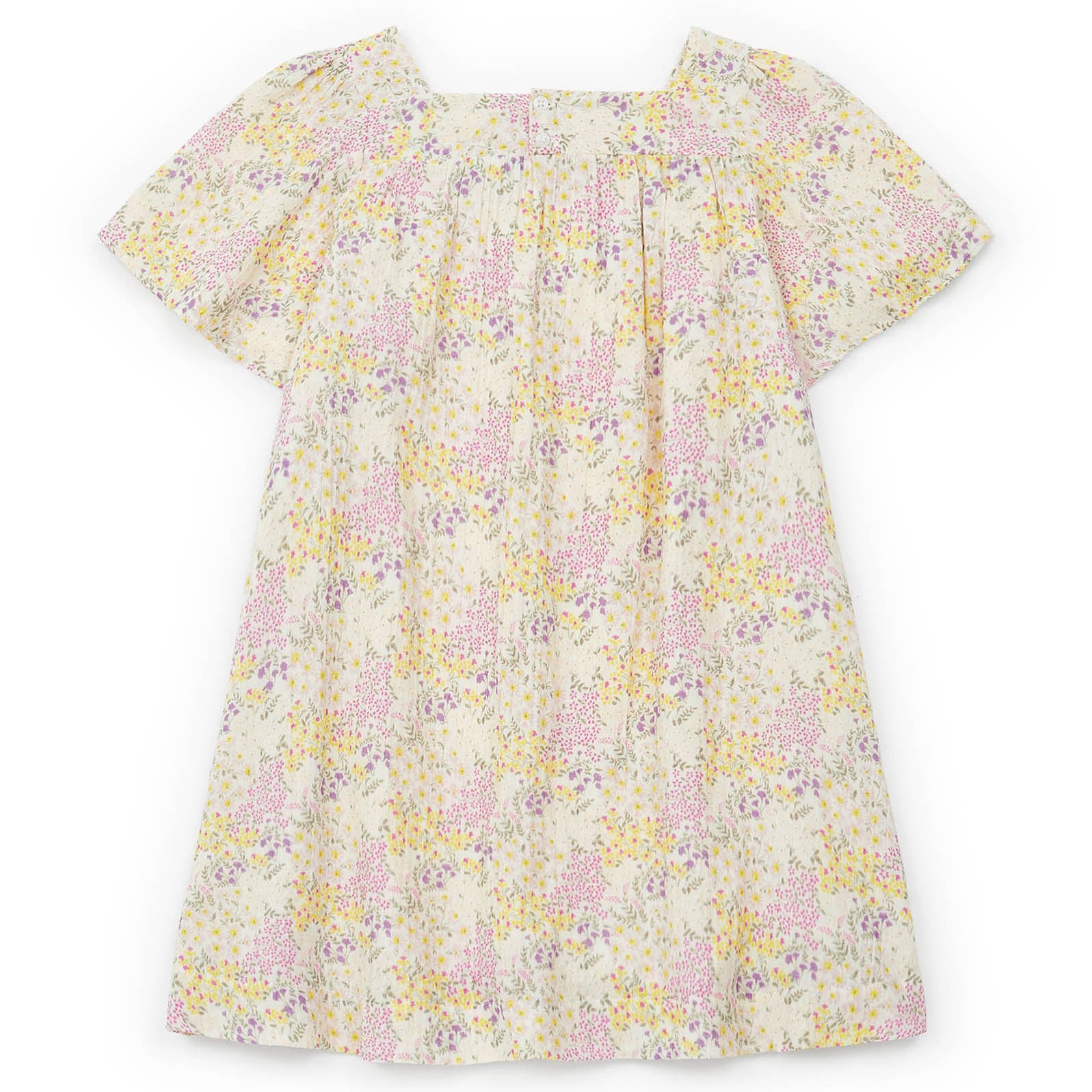 Girls Yellow Flower Cotton Dress