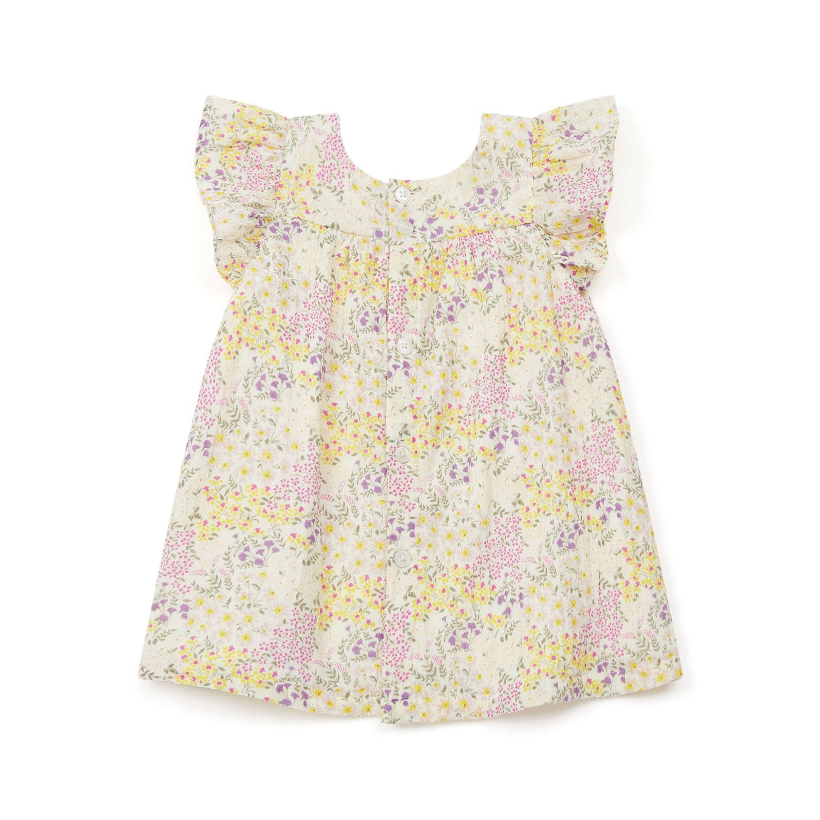 Baby Girls Yellow Flower Cotton Dress