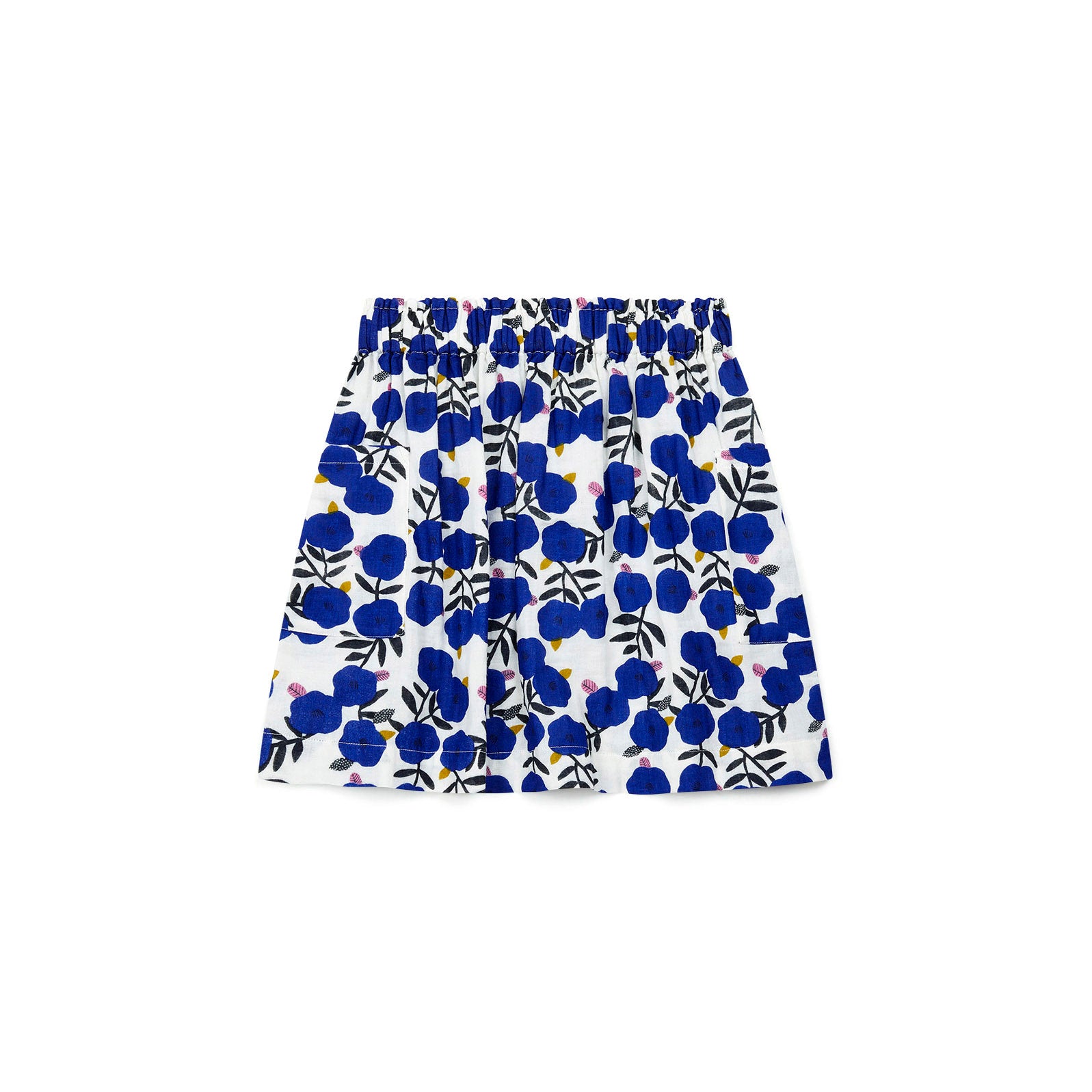 Girls Blue Printing Cotton Skirts