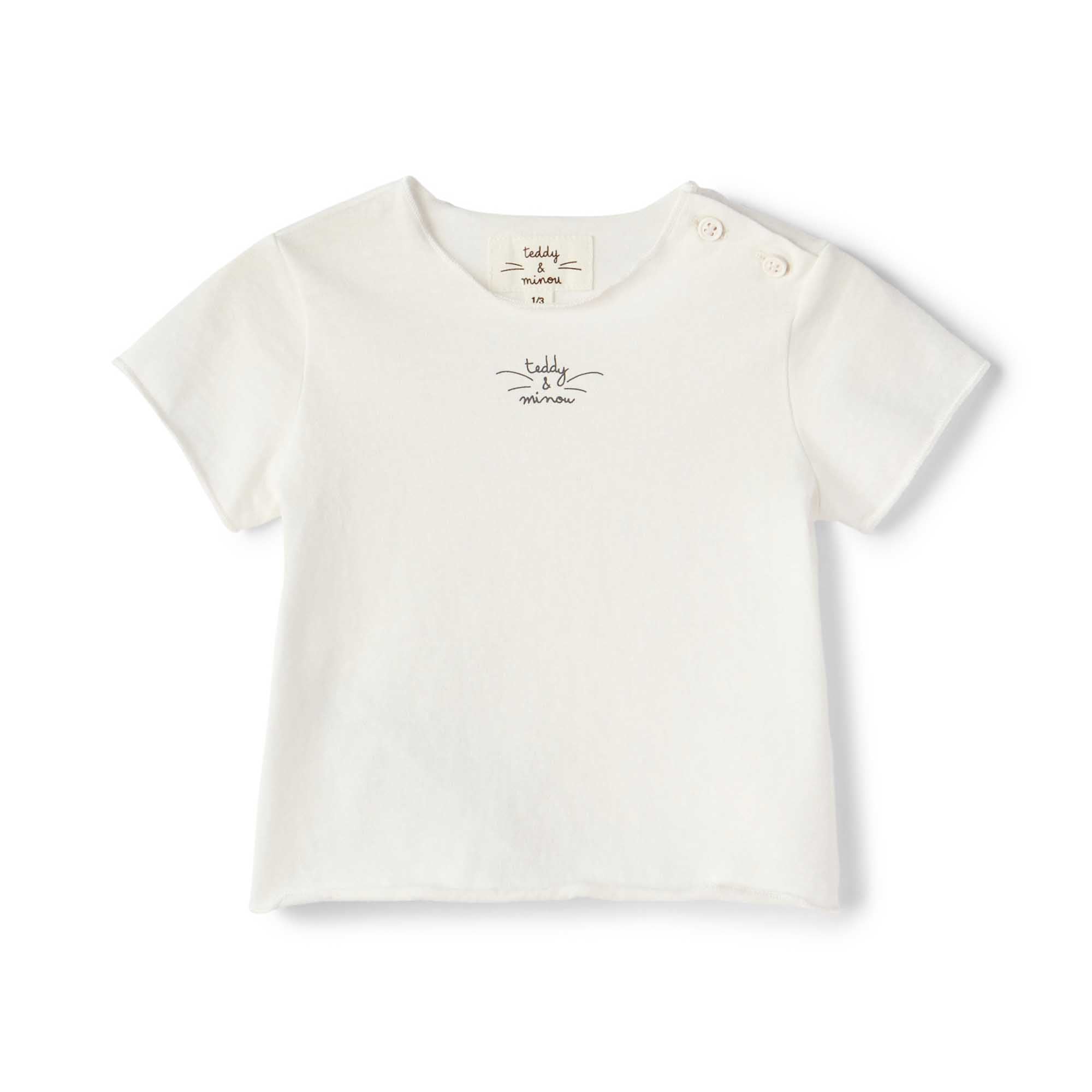 Baby Girls White Cotton T-shirt