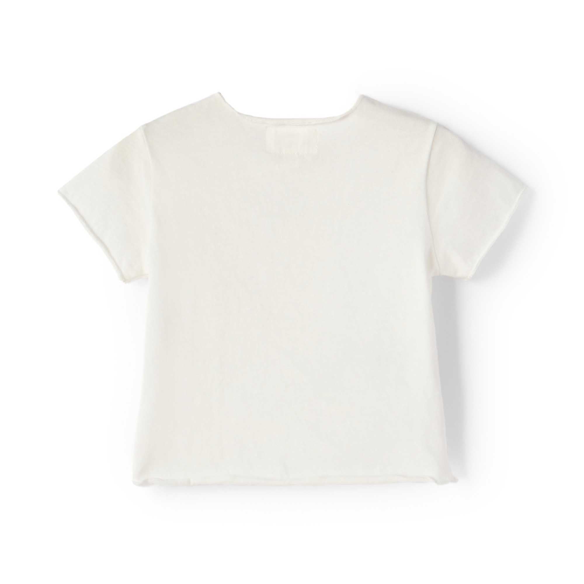 Baby Girls White Cotton T-shirt