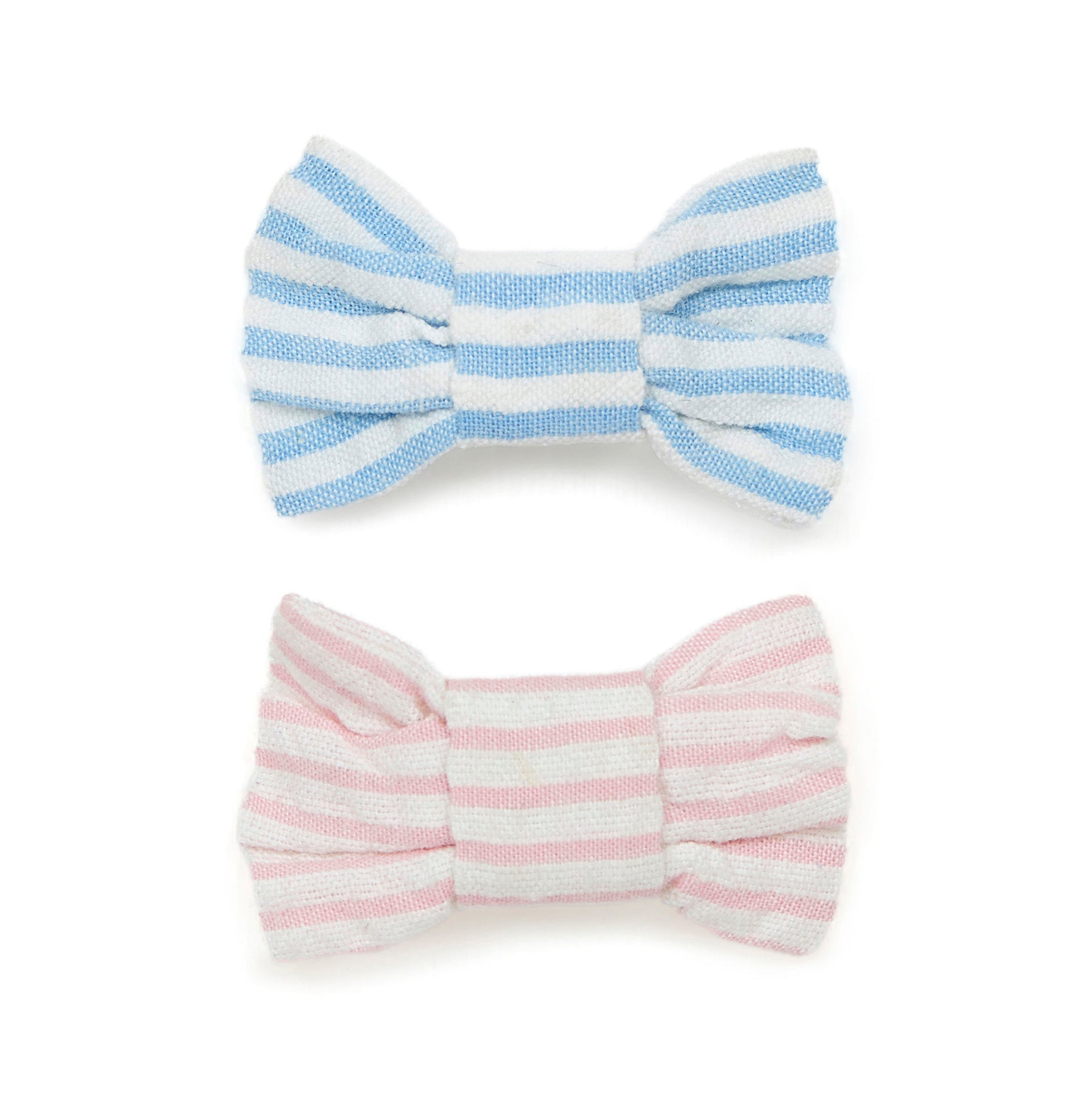 Girls Pink Stripes Hair Clips