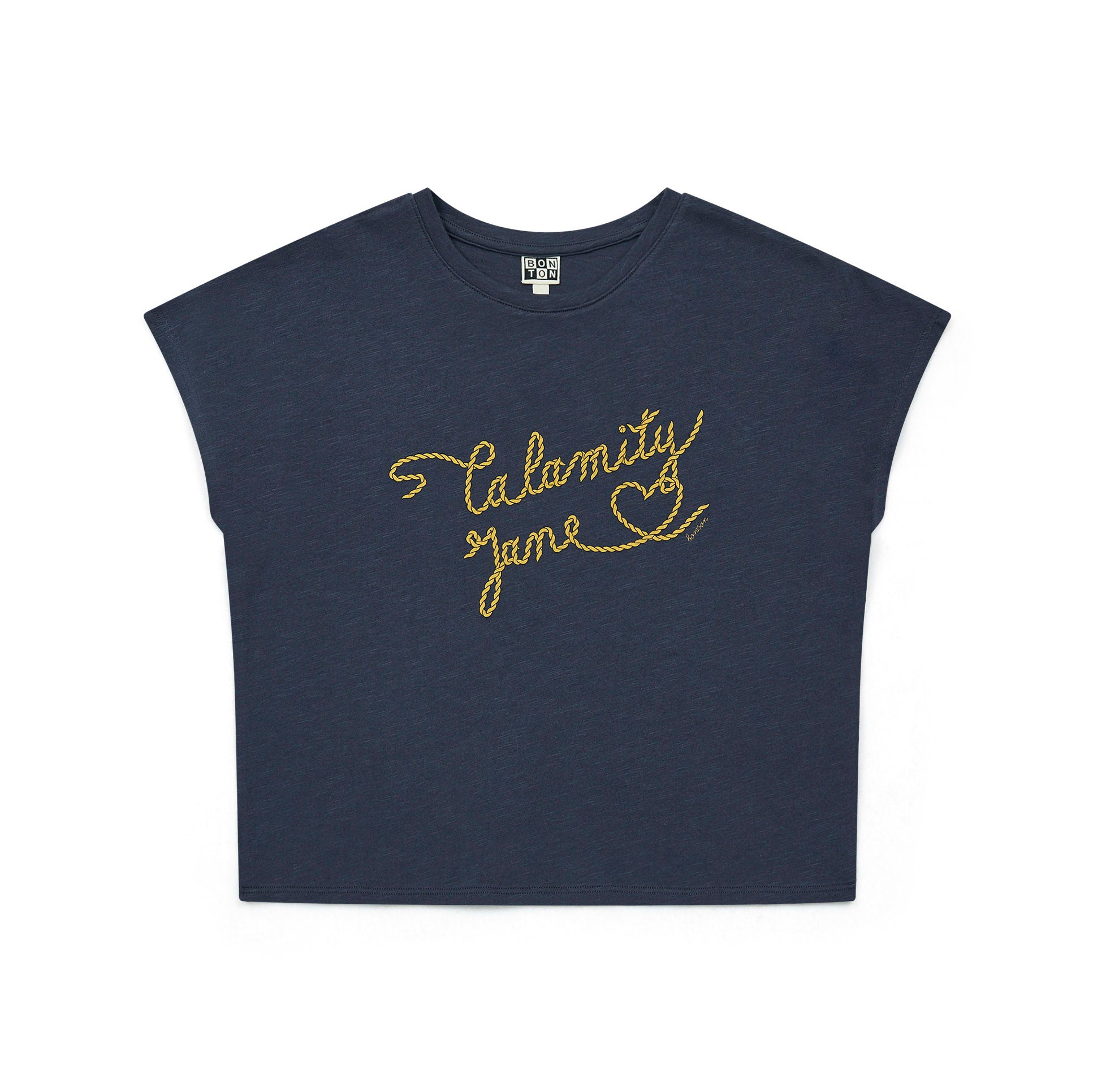Girls Dark Grey Logo Cotton T-Shirt