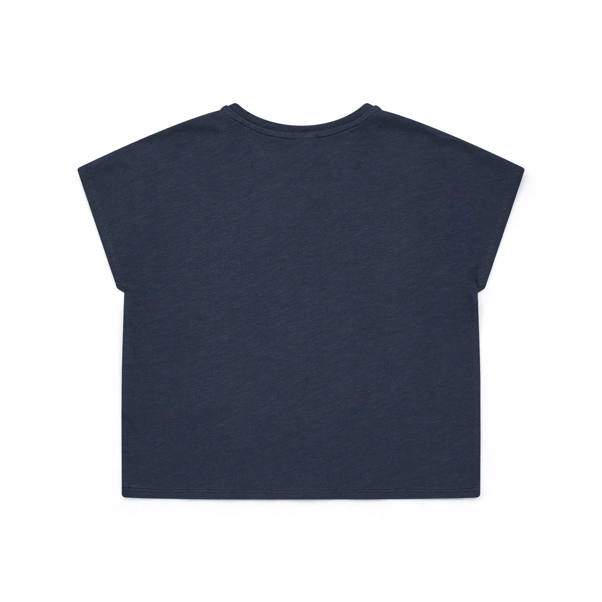 Girls Dark Grey Logo Cotton T-Shirt