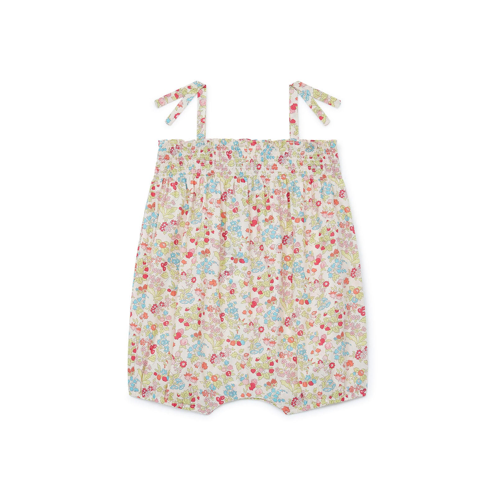 Baby Girls Pink Floral Cotton Babysuit
