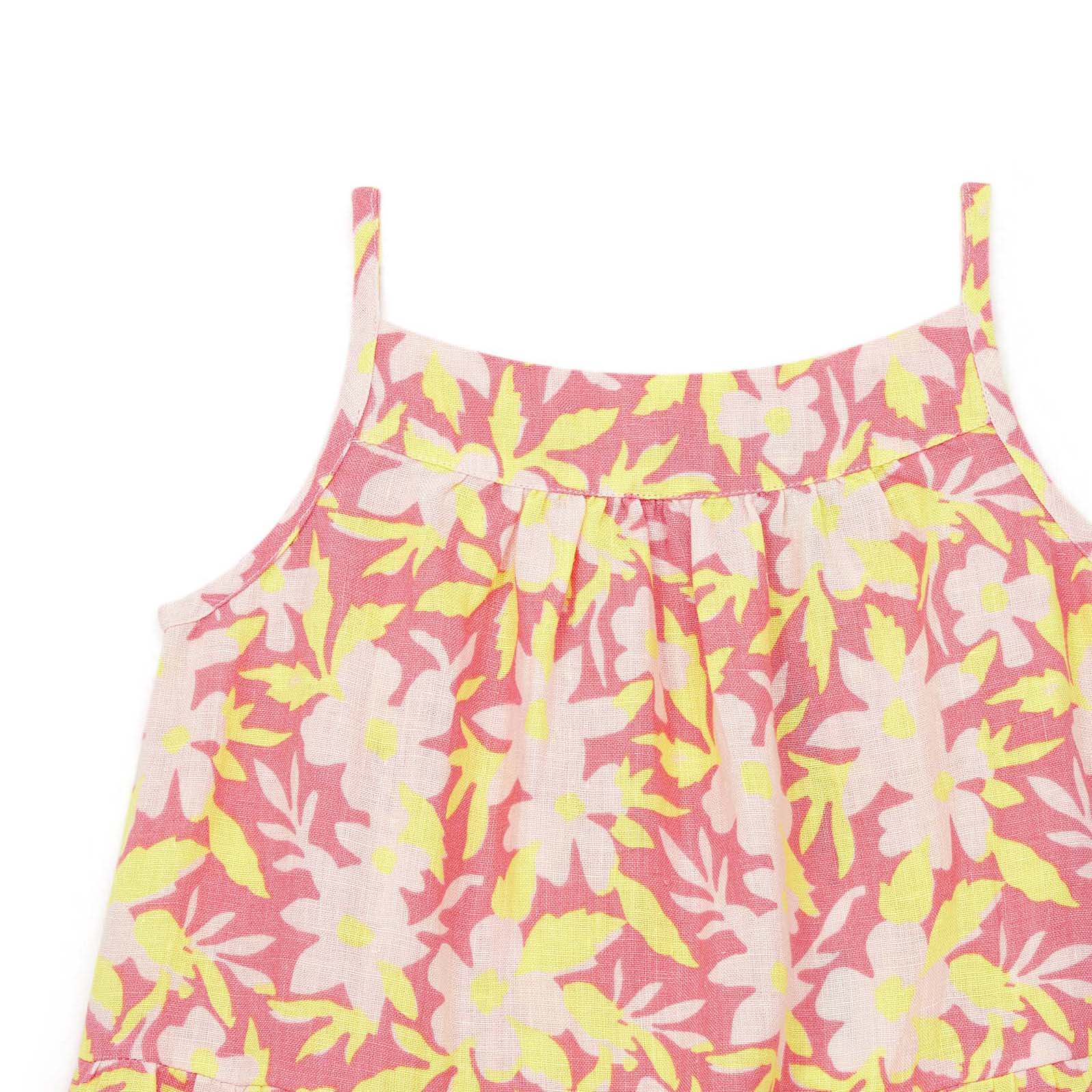 Girls Pink Flower Cotton Top