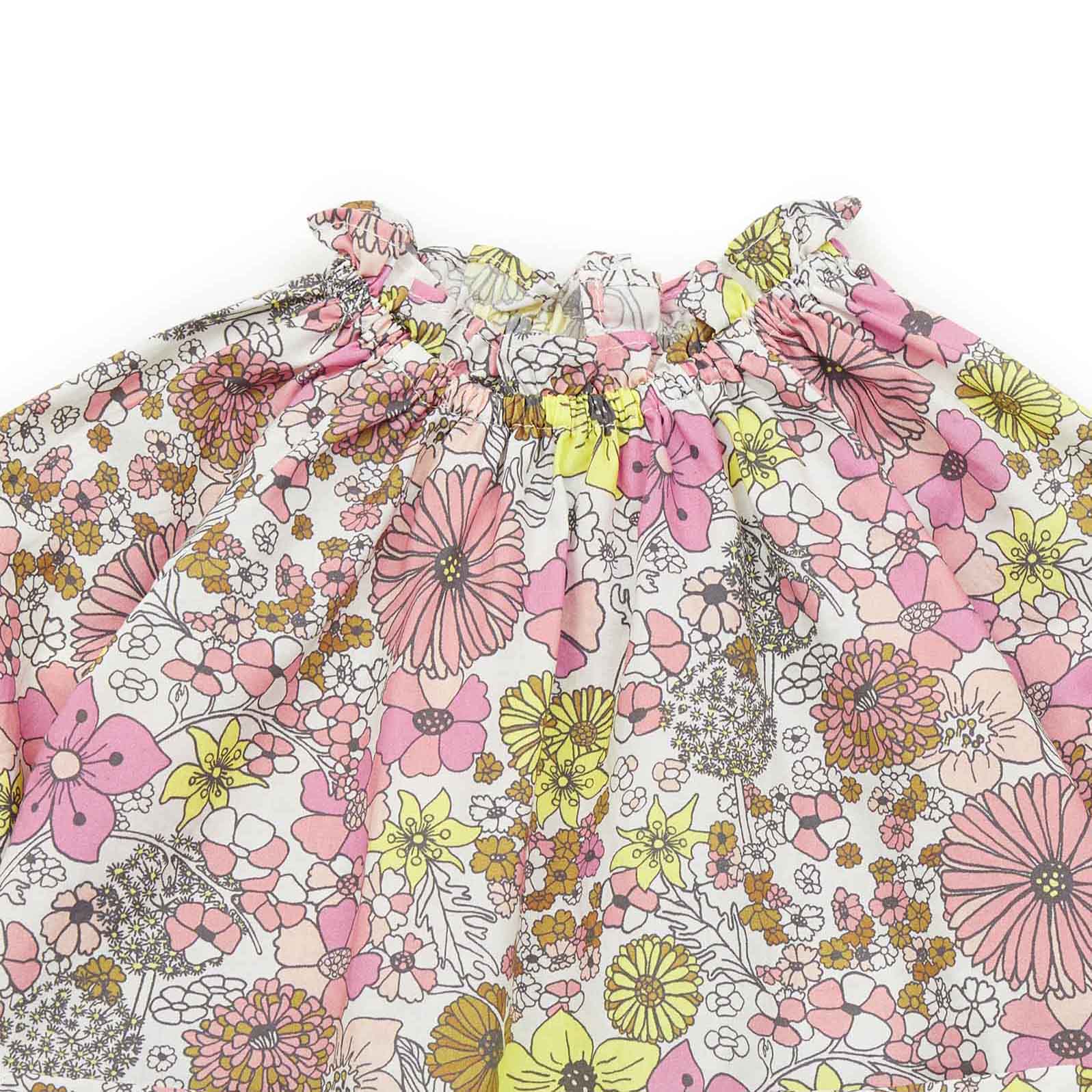 Baby Girls Pink Floral Cotton Dress