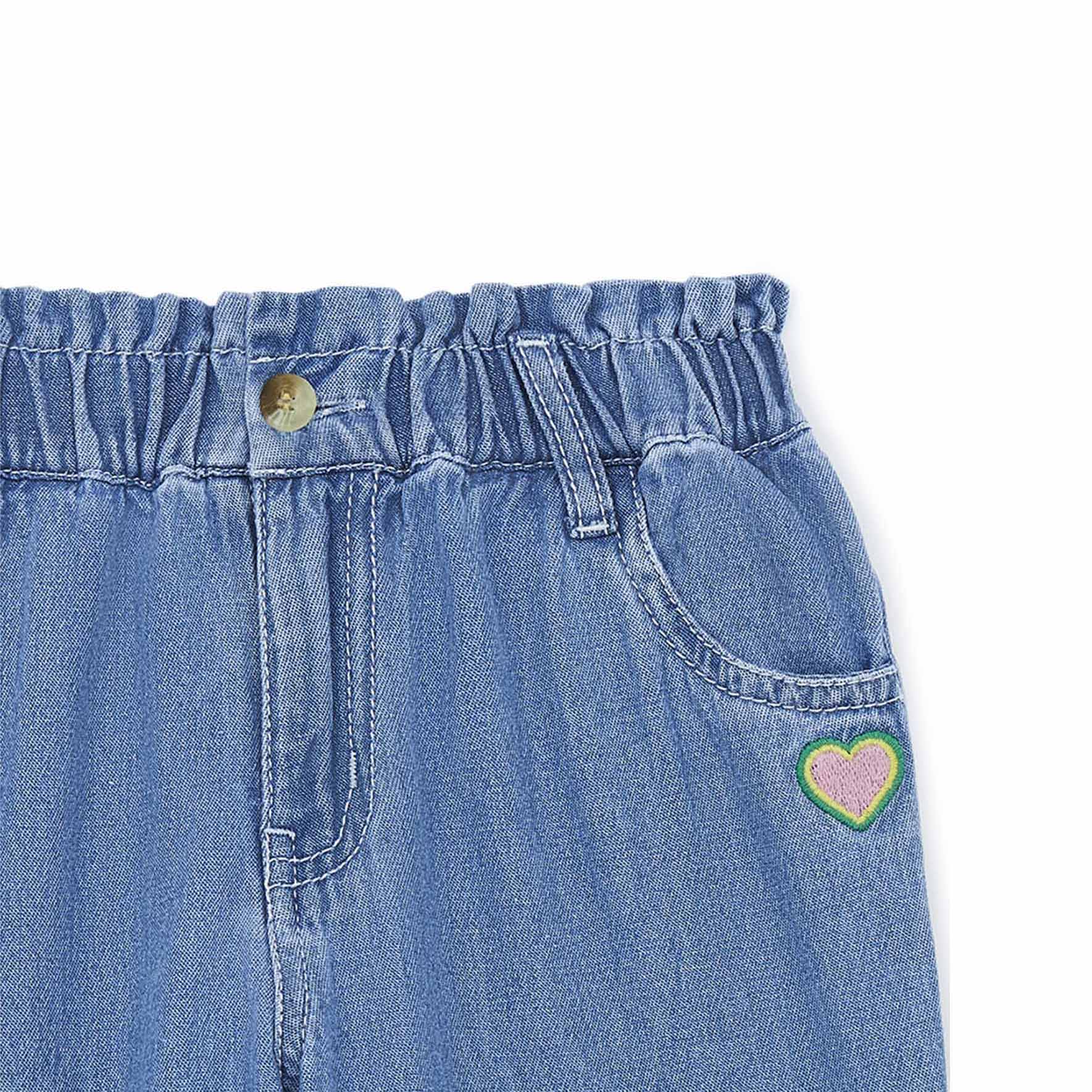 Girls Blue Denim Trousers