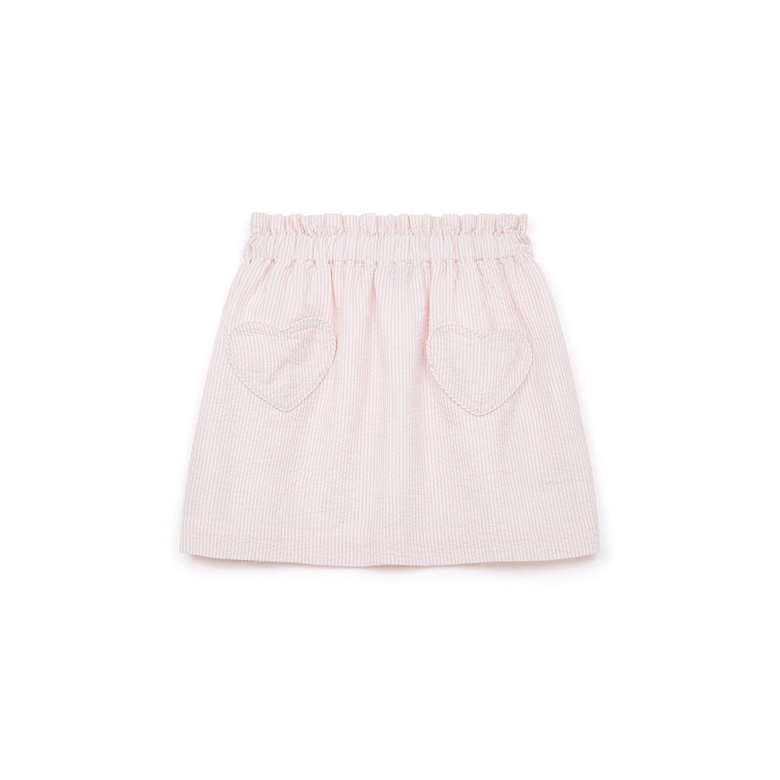 Girls Pink Stripes Cotton Skirt
