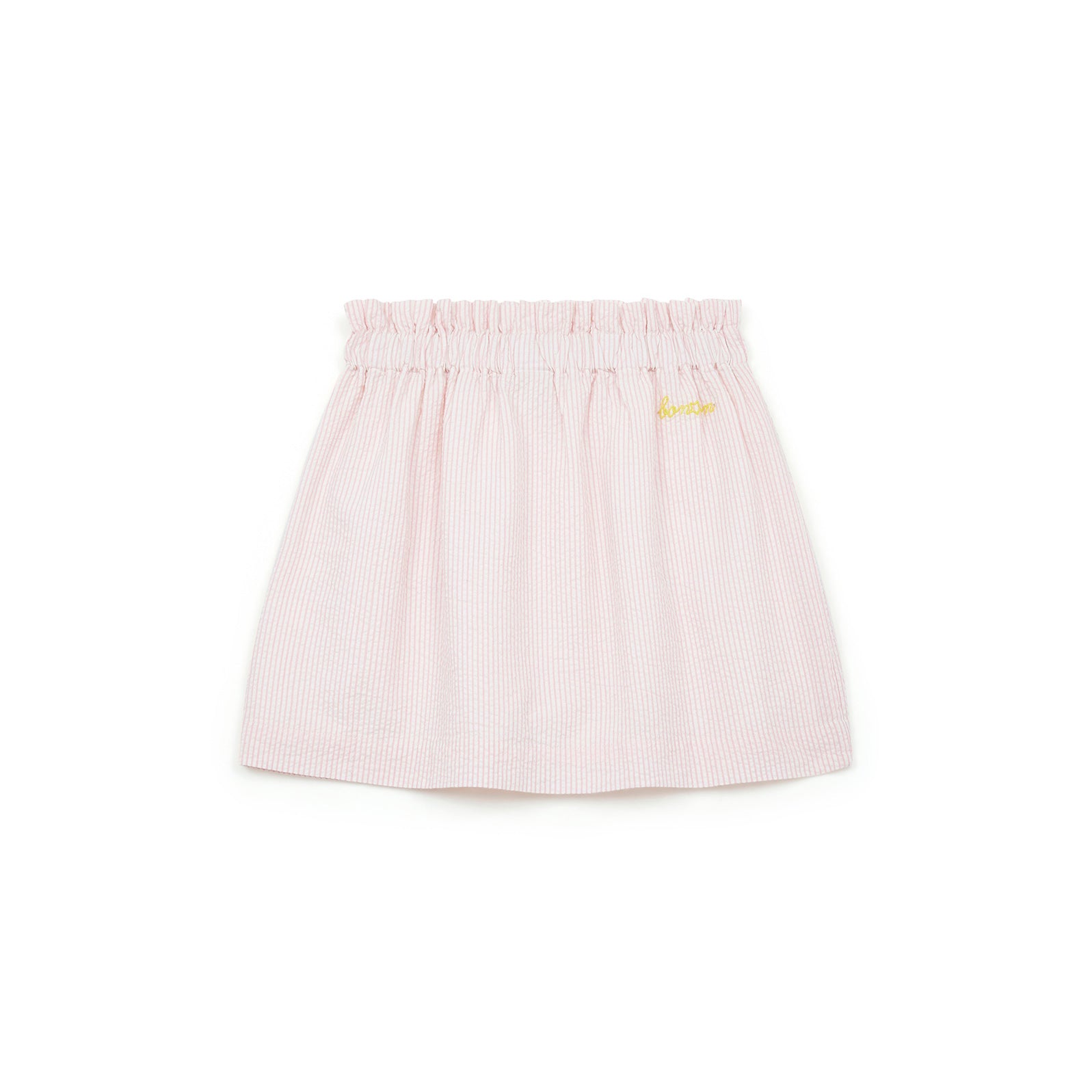 Girls Pink Stripes Cotton Skirt