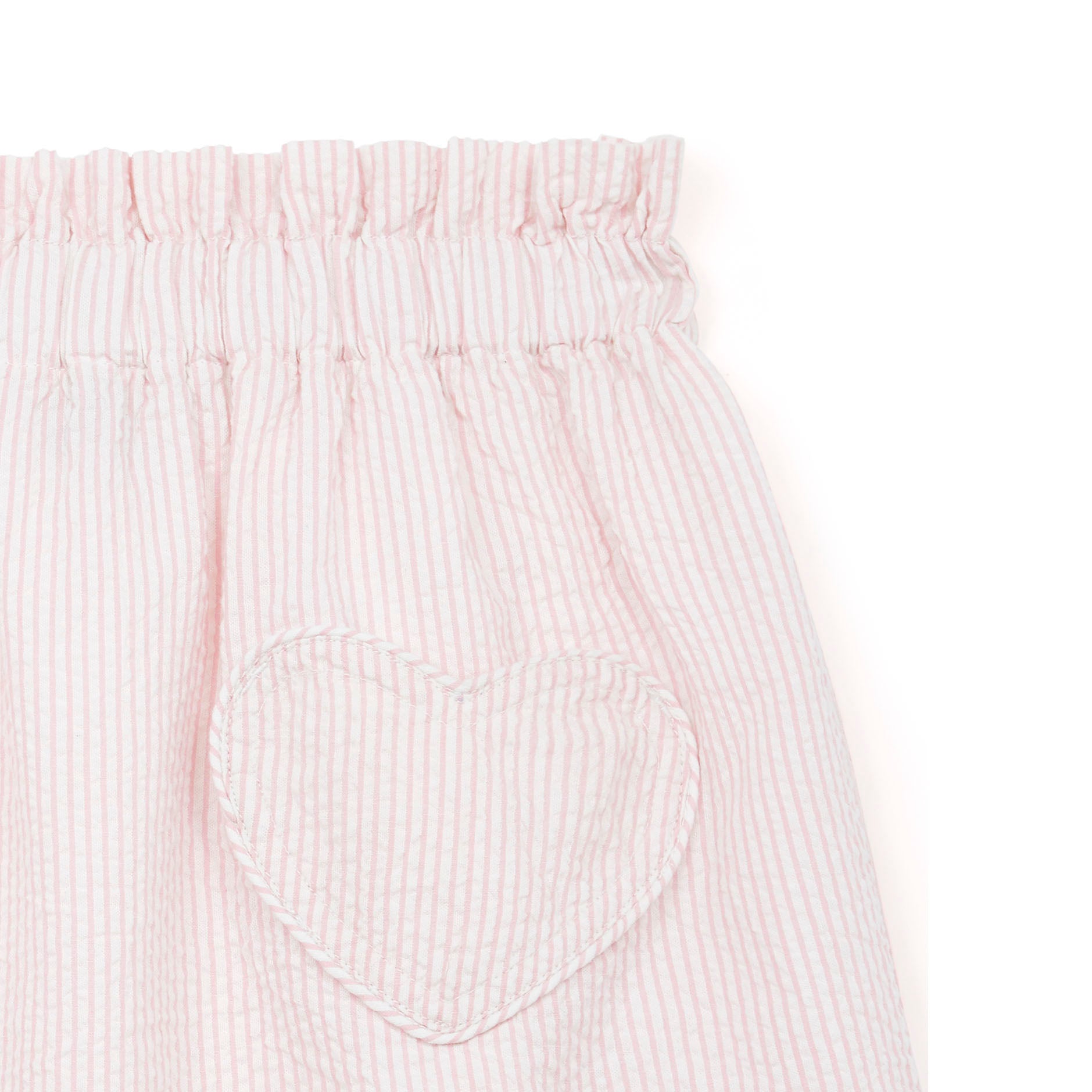 Girls Pink Stripes Cotton Skirt