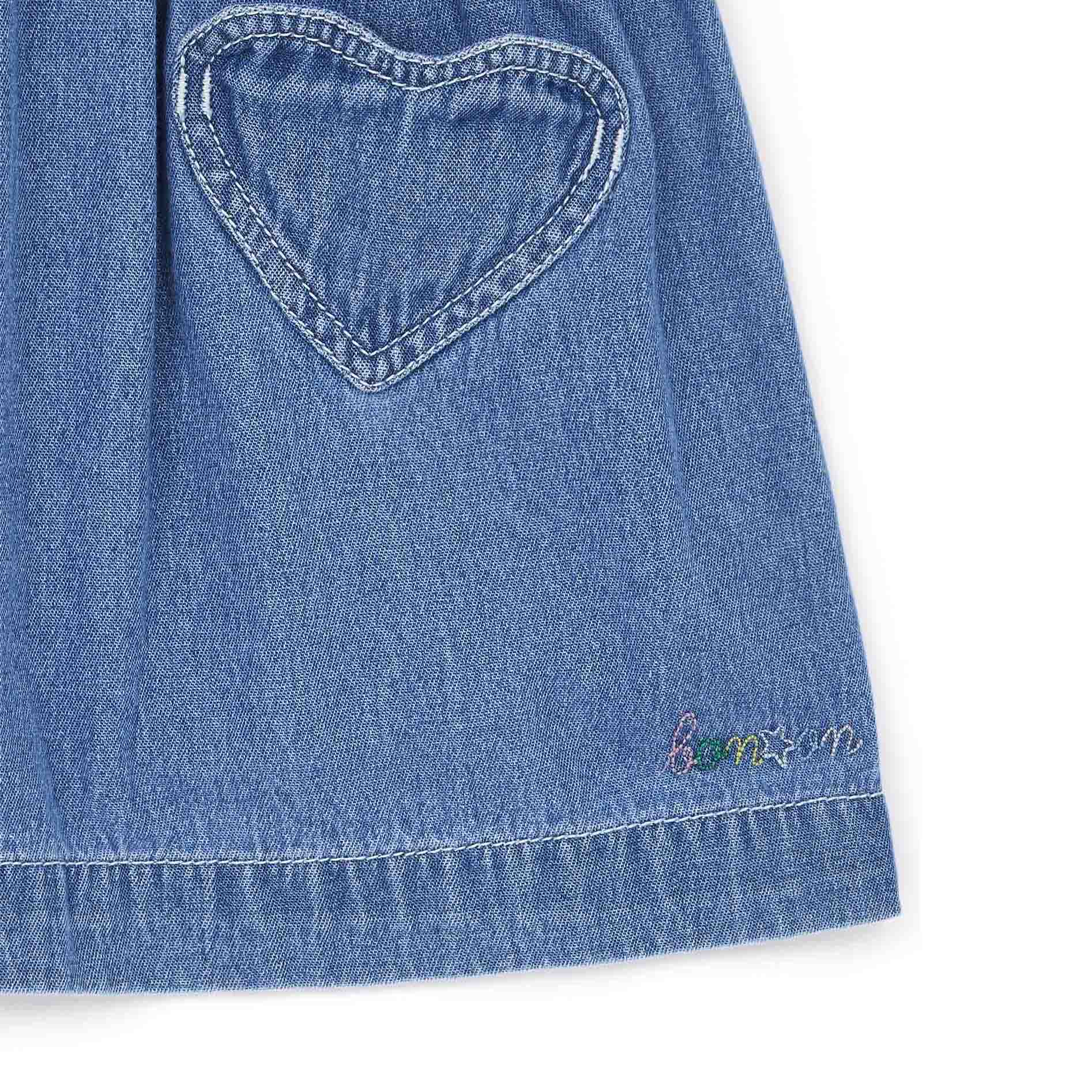Girls Blue Denim Skirt