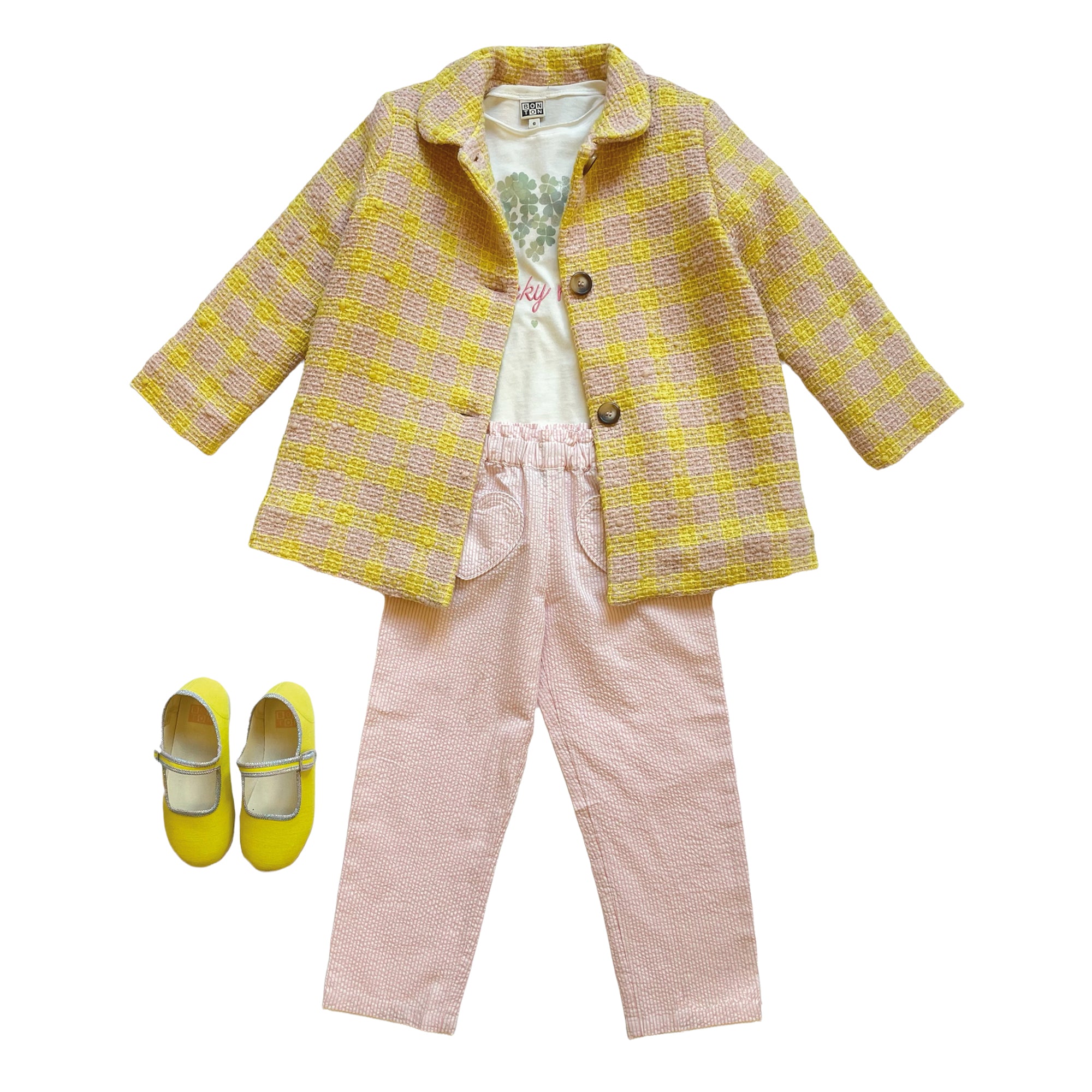 Girls Pink Stripes Cotton Trousers