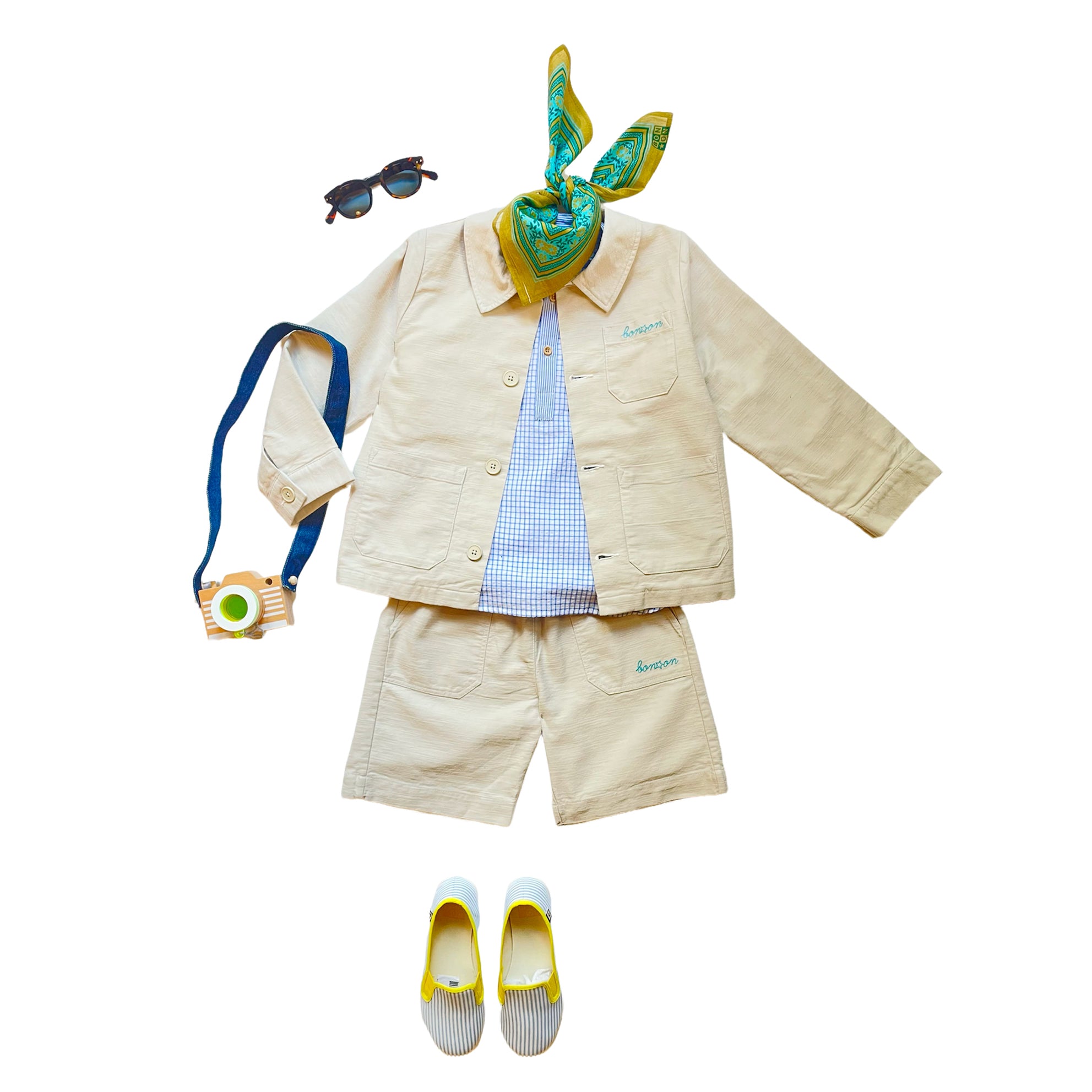 Boys Blue Check Cotton Shirt