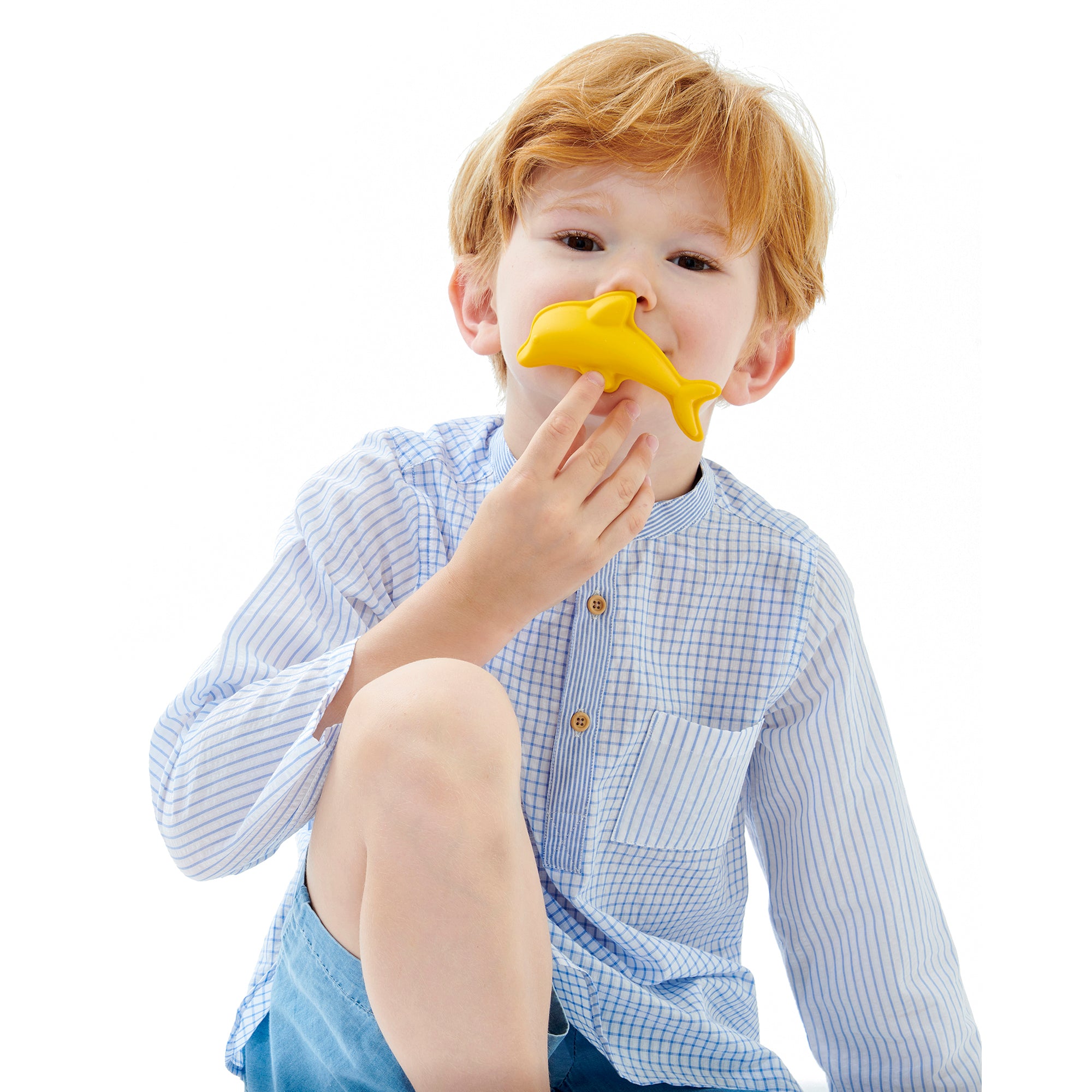 Boys Blue Check Cotton Shirt