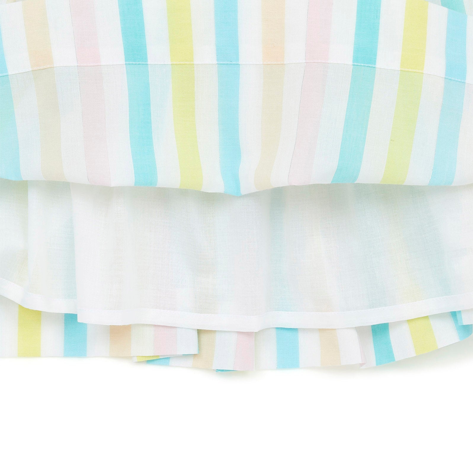 Girls Multicolor Stripes Cotton Dress