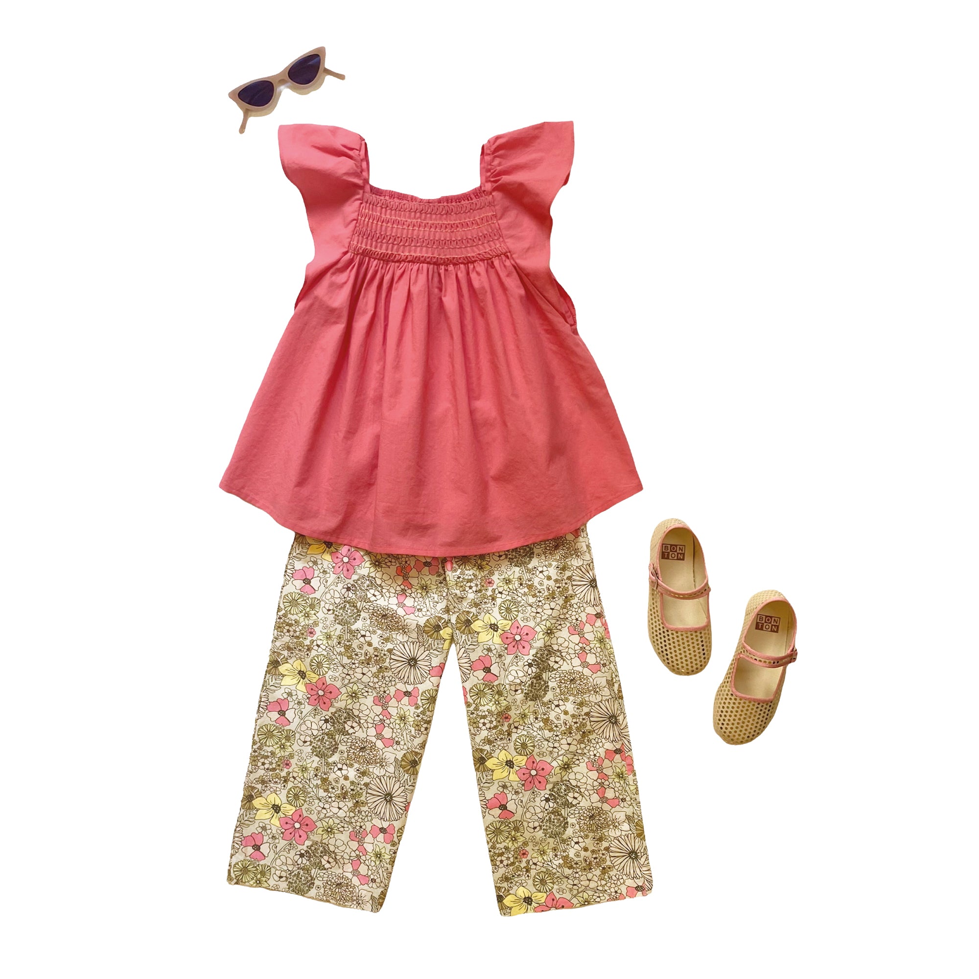 Girls Bright Pink Cotton Top