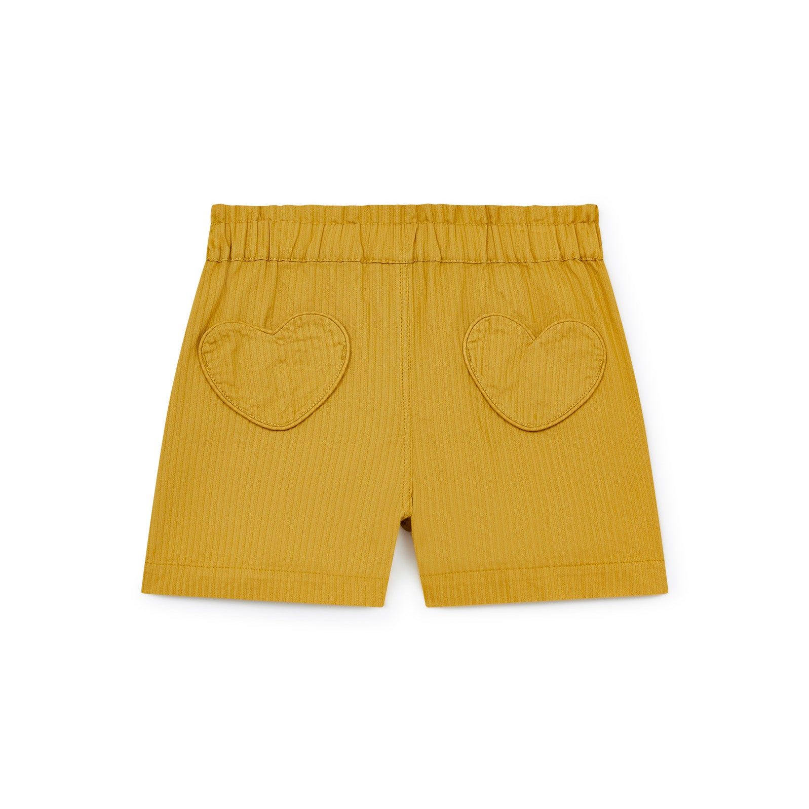 Girls Yellow Cotton Shorts