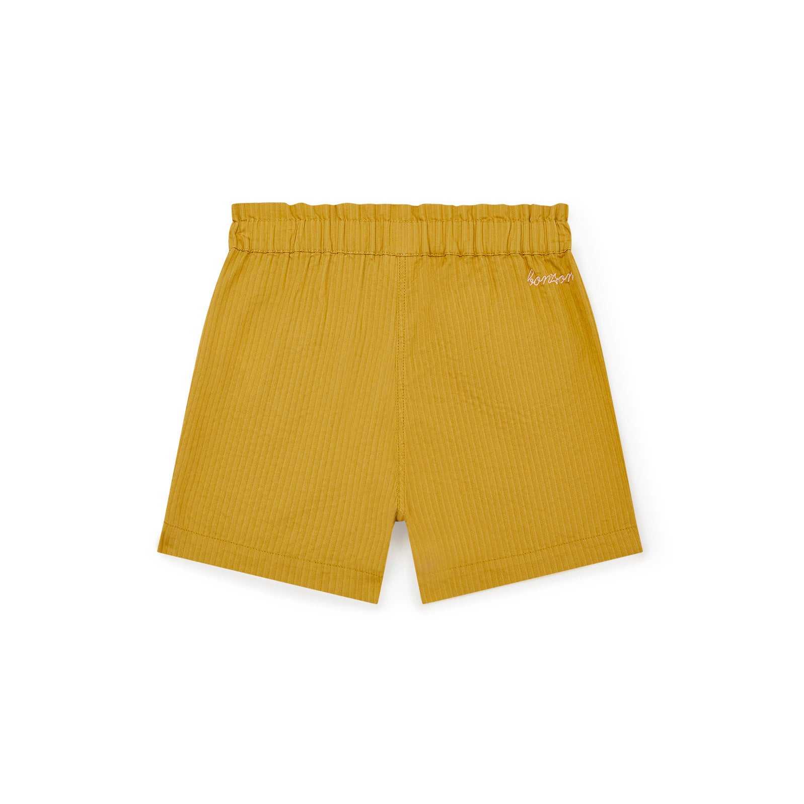 Girls Yellow Cotton Shorts