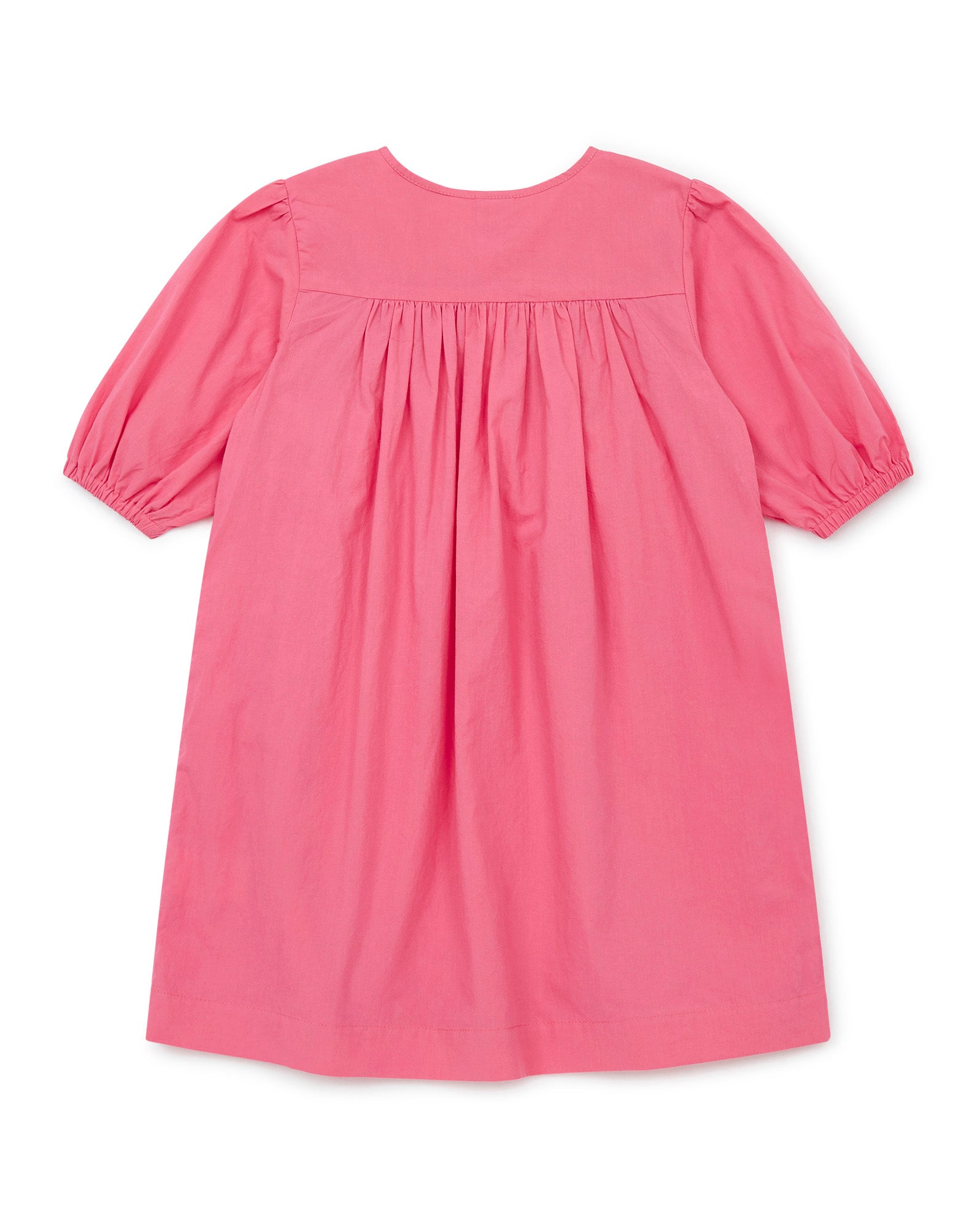 Girls Bright Pink Cotton Dress