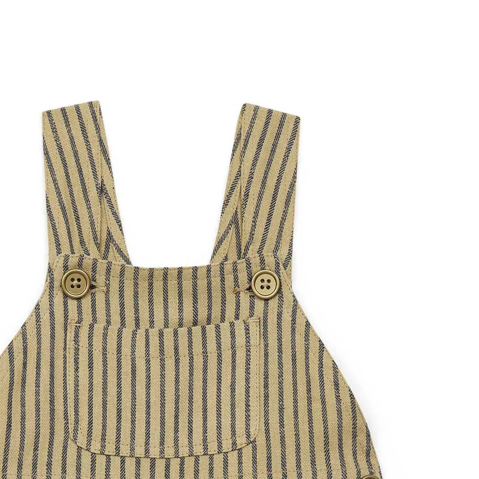 Baby Boys & Girls Yellow Stripes Jumpsuit