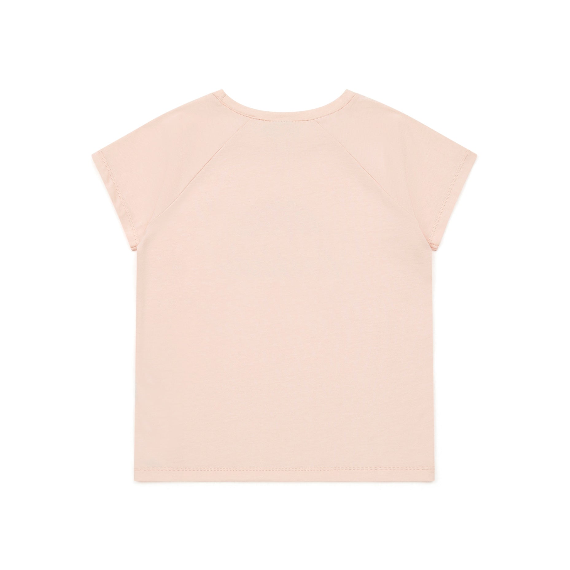 Girls Pink Printed Cotton T-Shirt