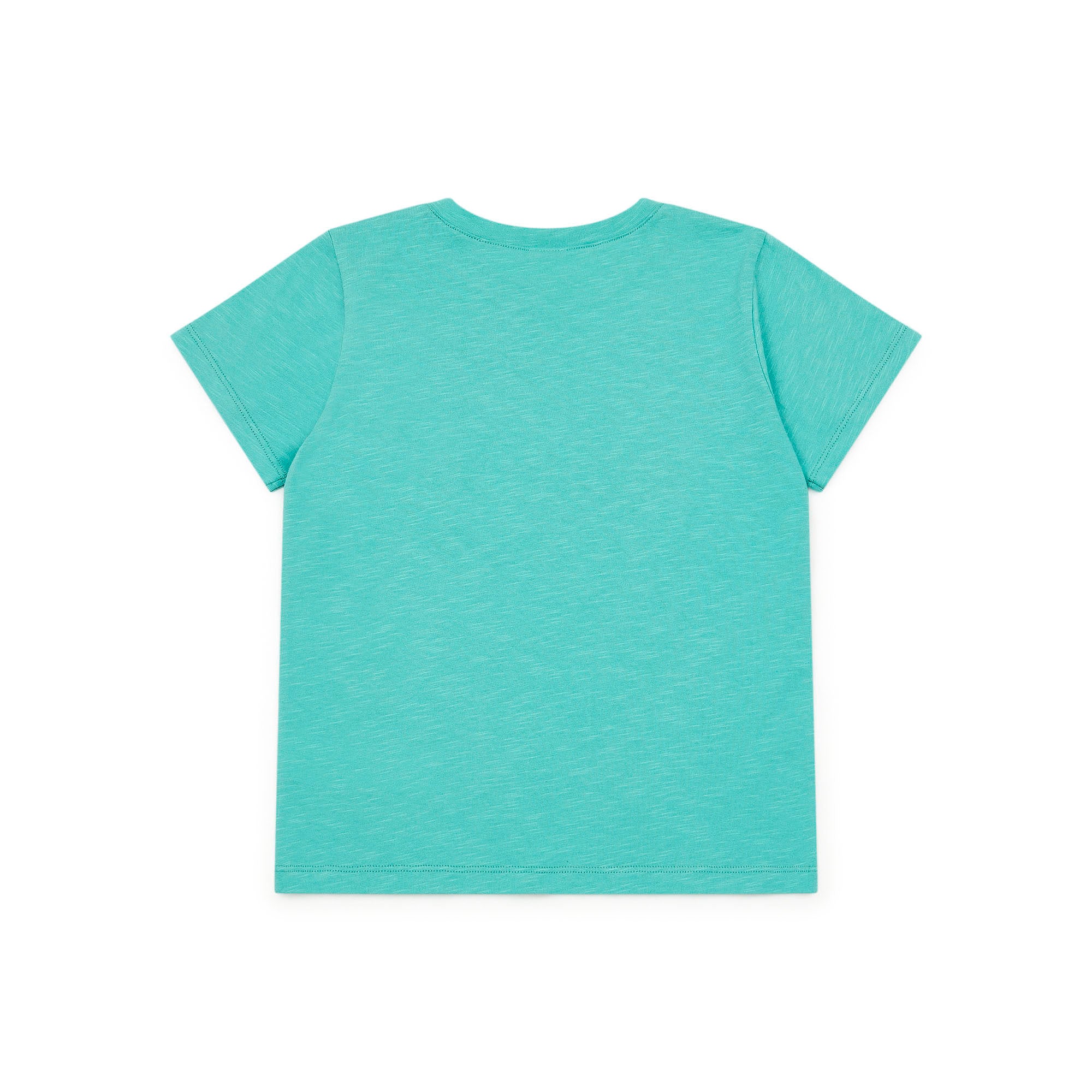 Boys Blue Printed Cotton T-Shirt