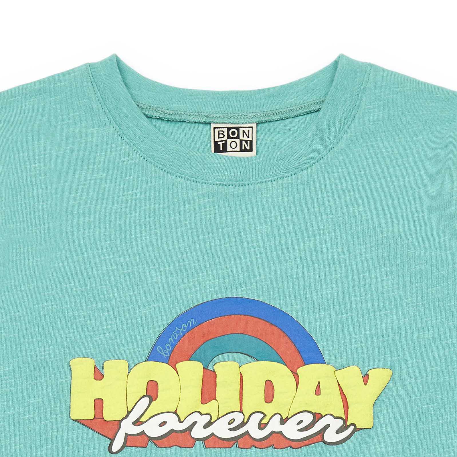 Boys Blue Printed Cotton T-Shirt