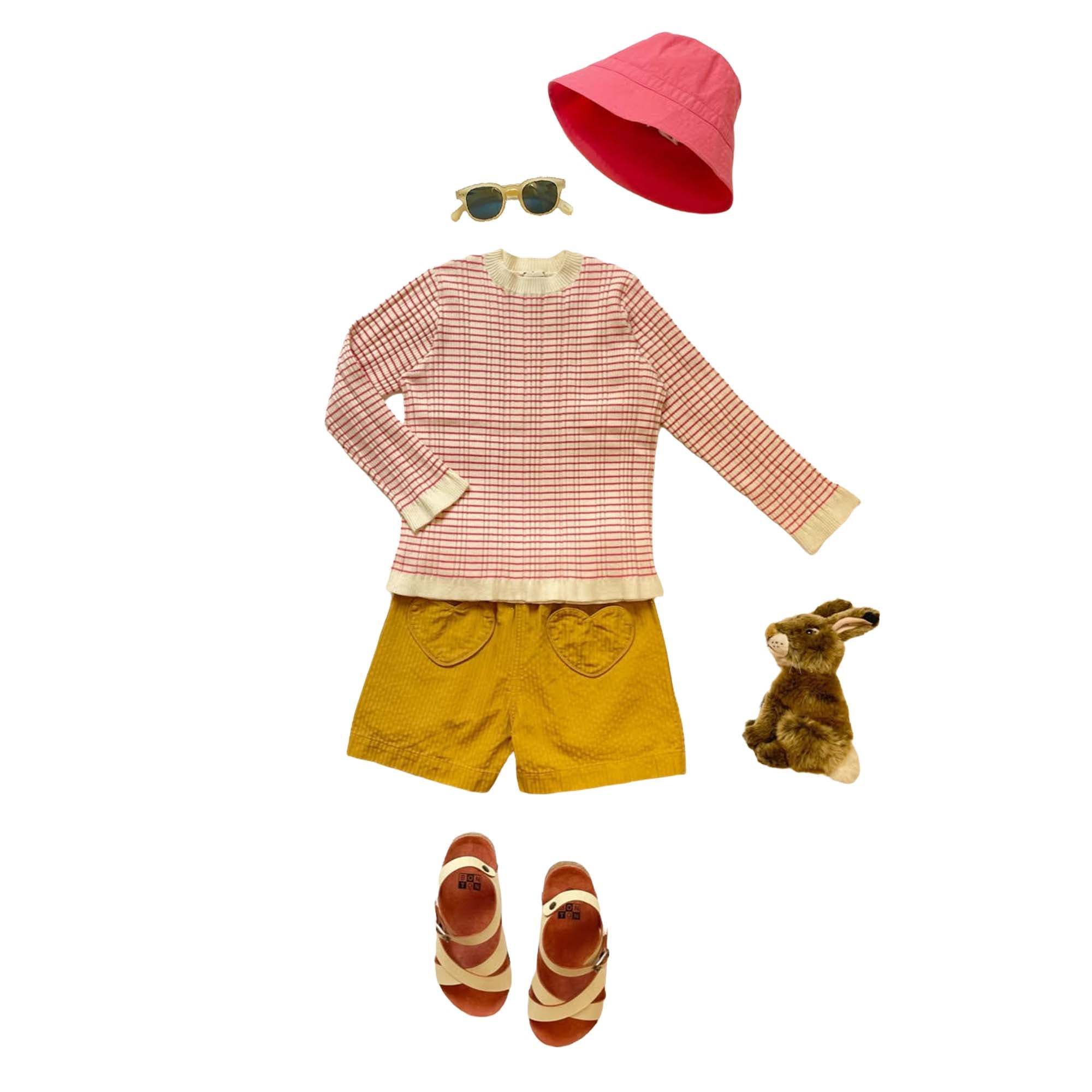 Girls Pink Stripes Cotton Sweater