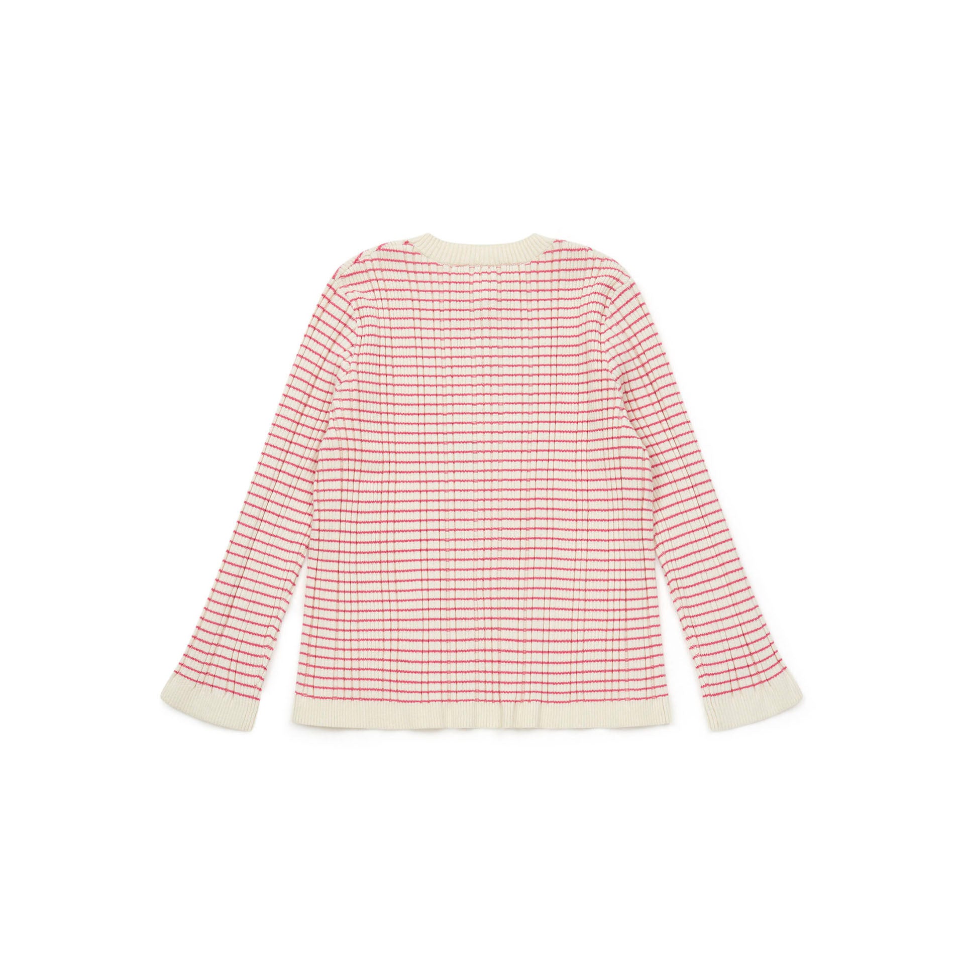 Girls Pink Stripes Cotton Sweater