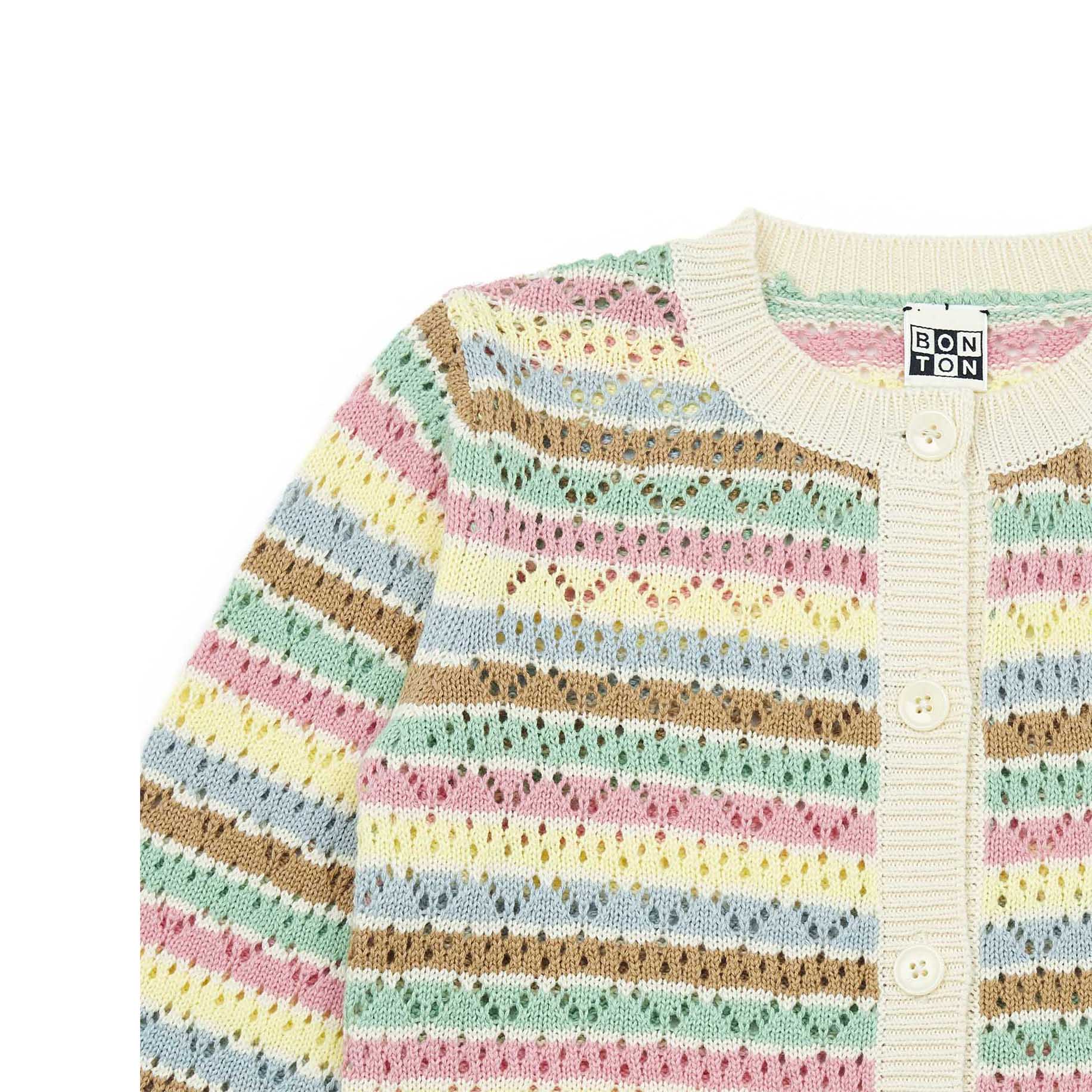 Girls Multicolor Cotton Cardigan
