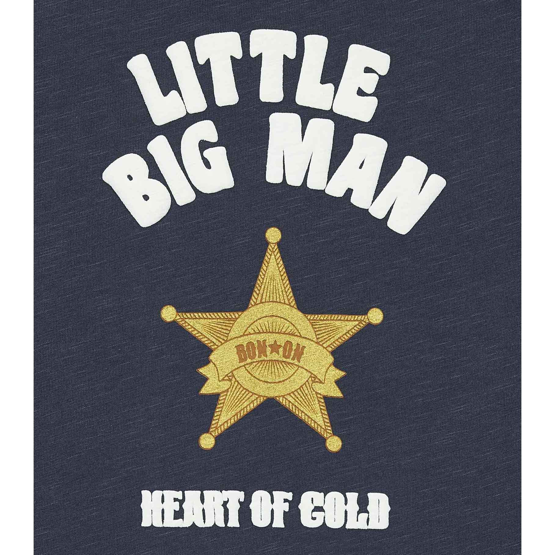 Boys Dark Grey Printed Cotton T-Shirt