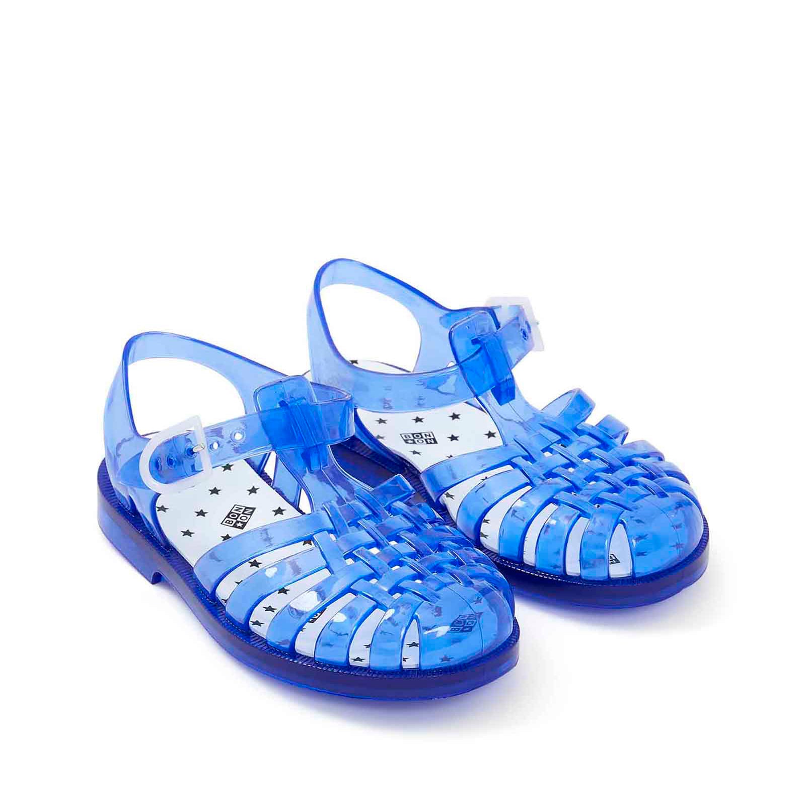 Girls Blue Weave Sandals