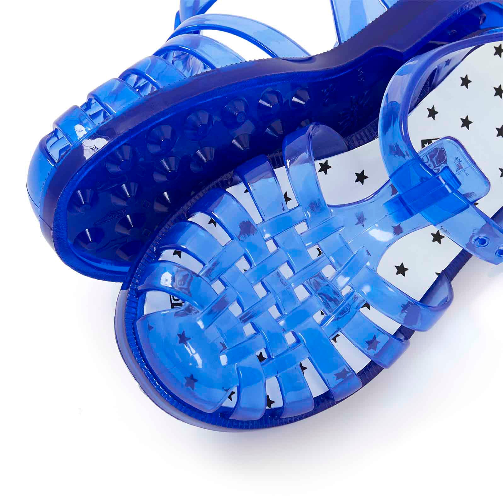 Girls Blue Weave Sandals
