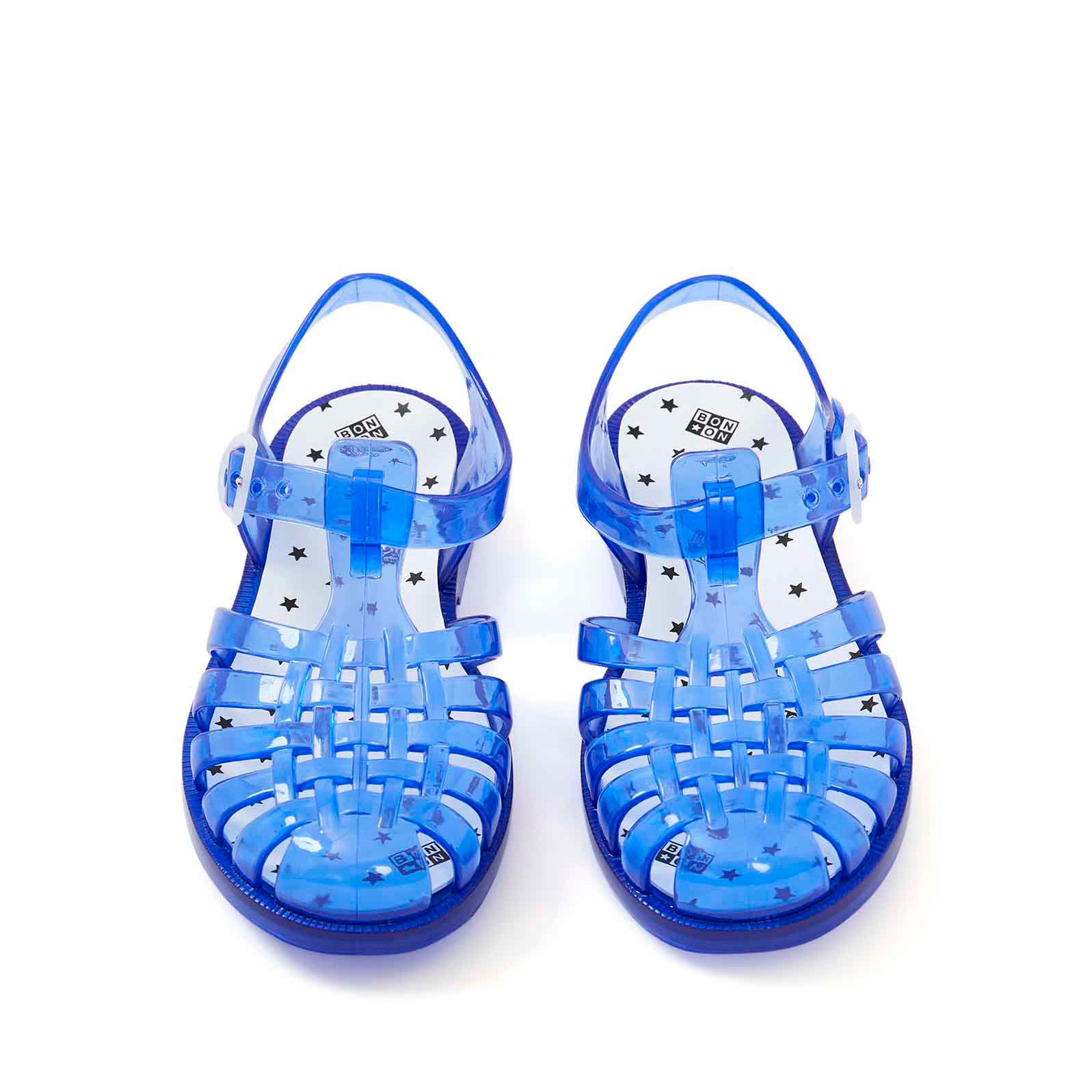 Girls Blue Weave Sandals