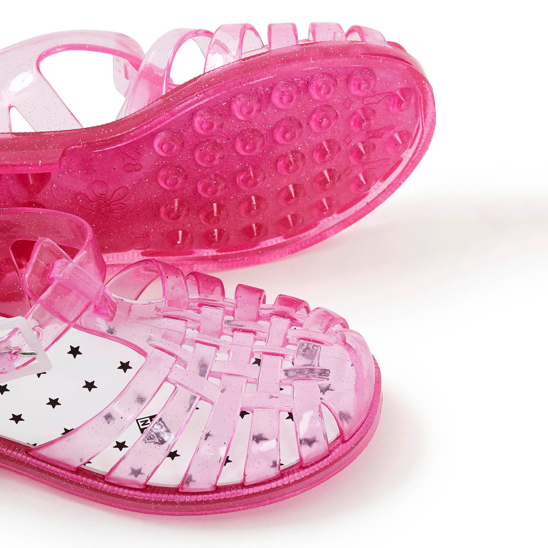 Girls Pink Weave Sandals