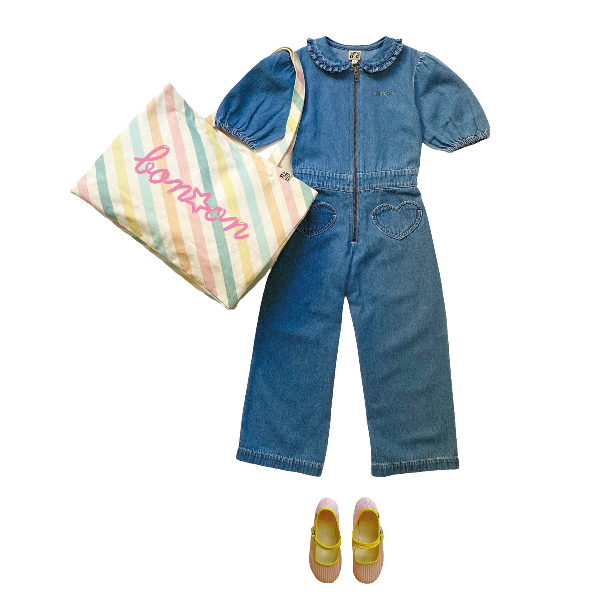 Girls Multicolor Stripes Handbag