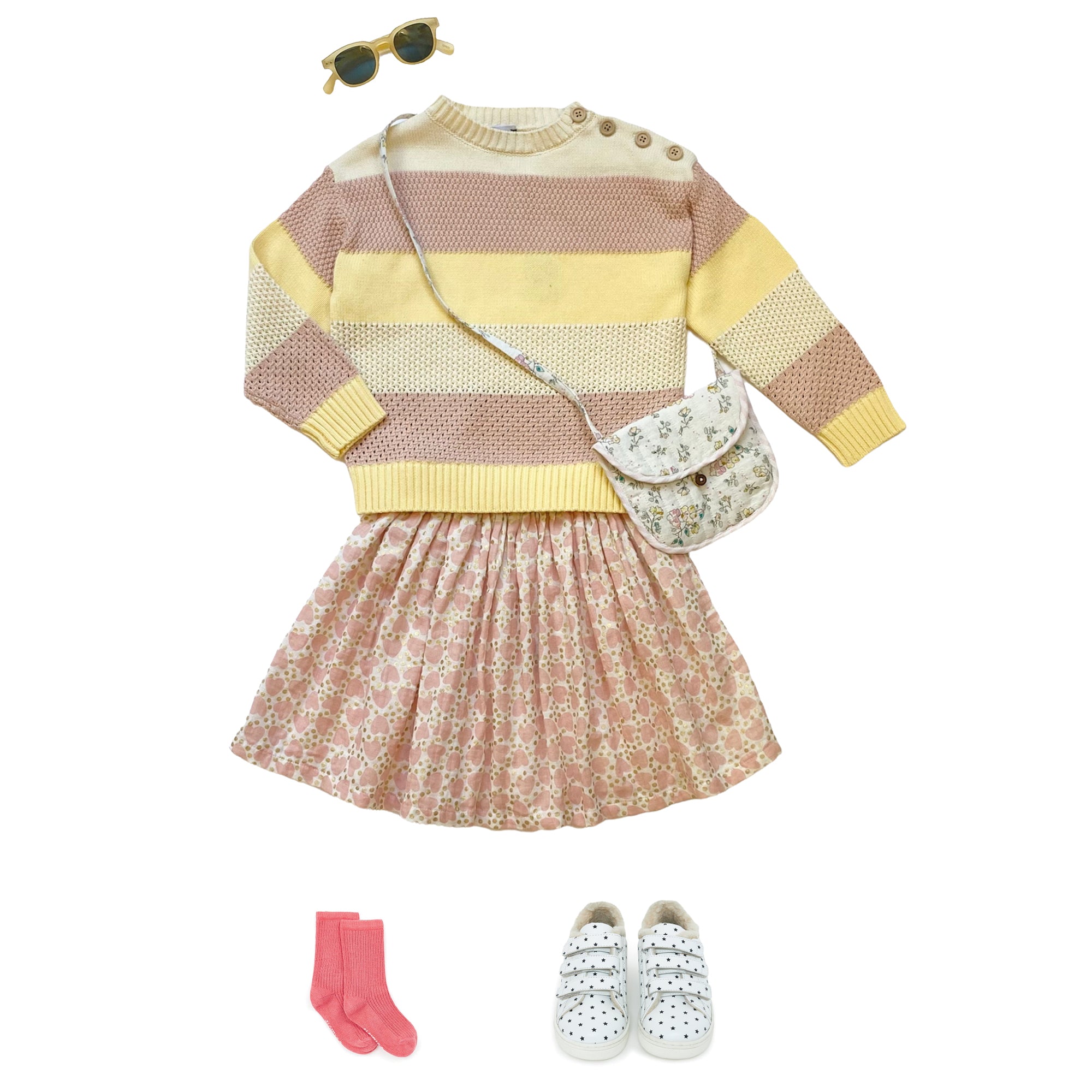 Girls Multicolor Cotton Sweater