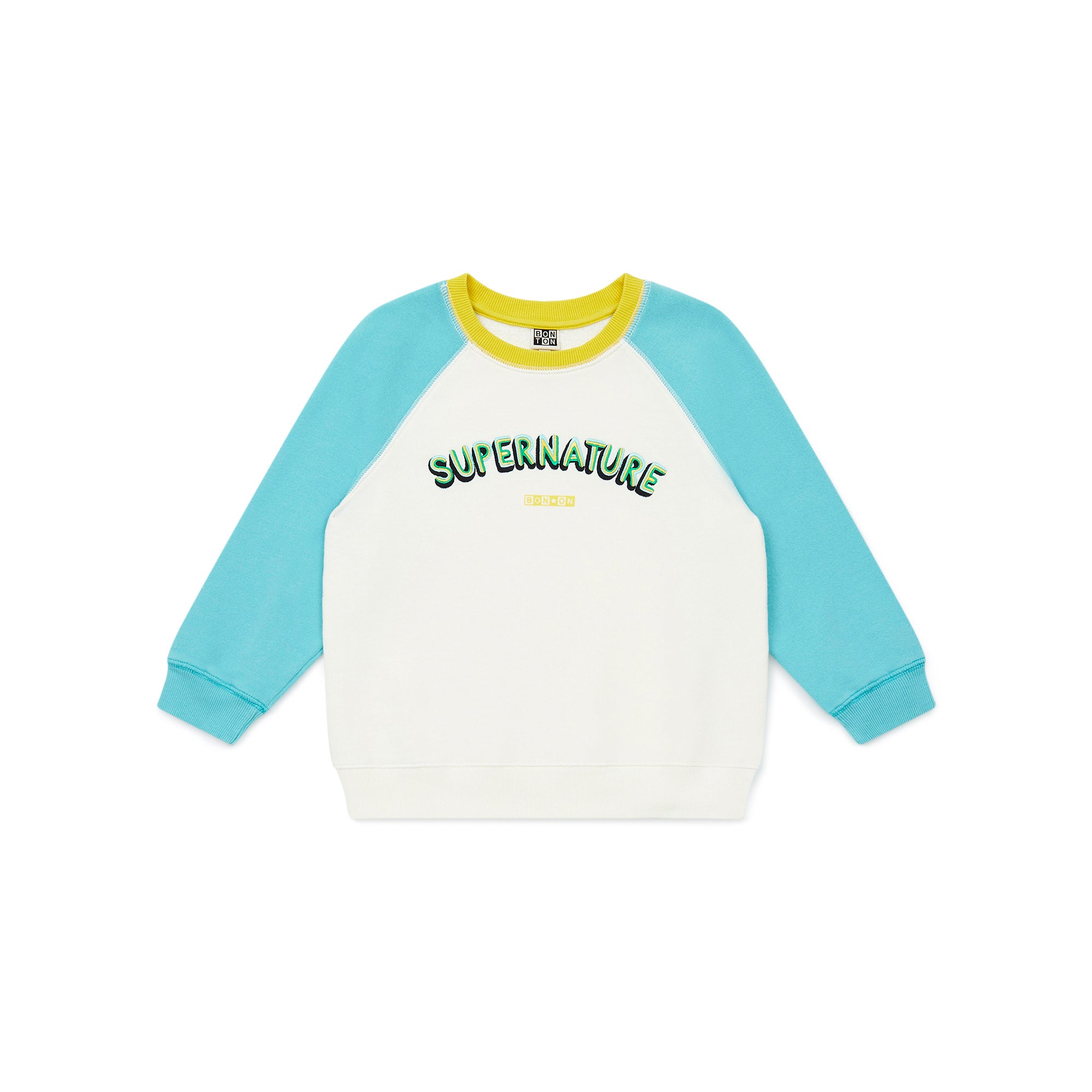 Boys White Logo Cotton Sweatshirt