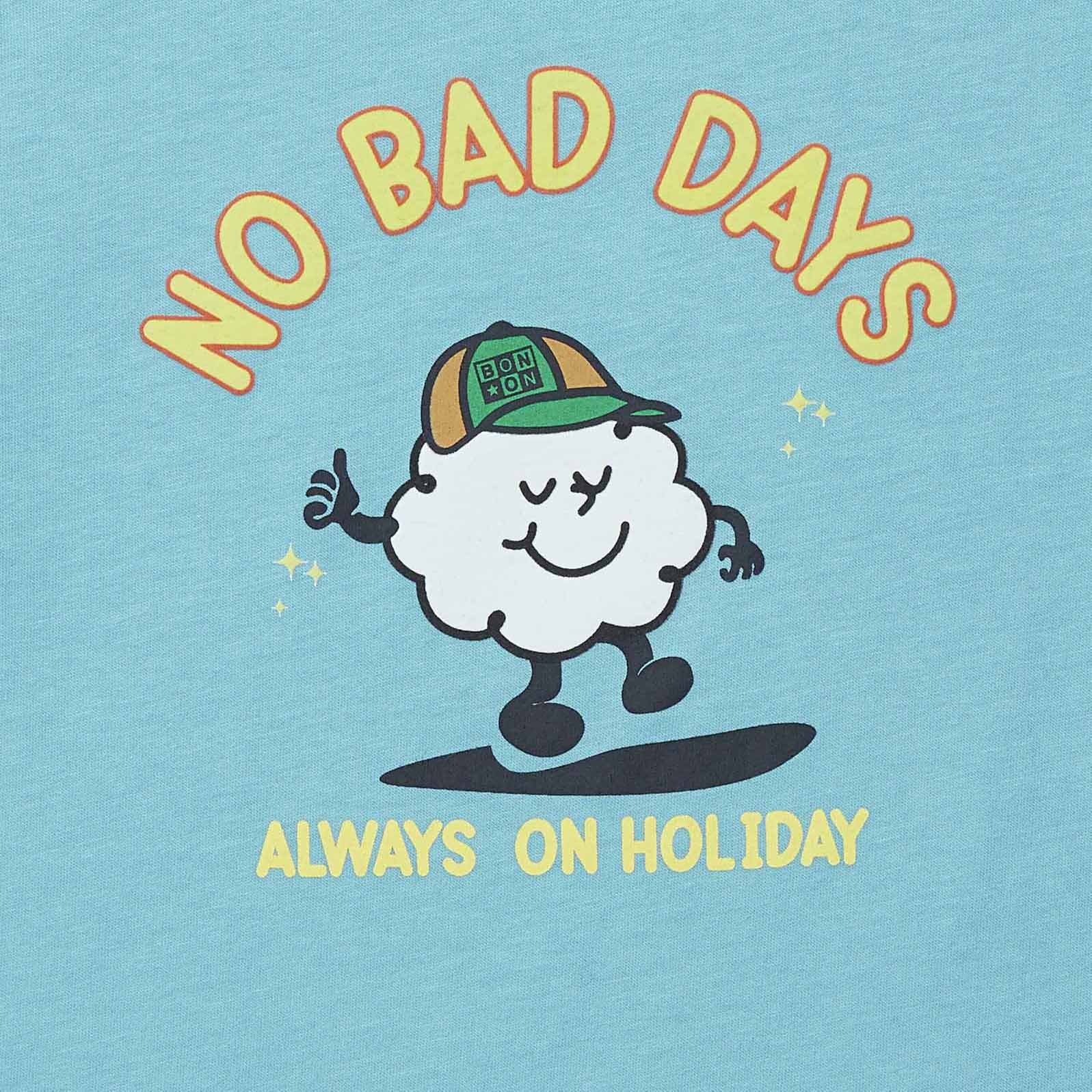 Boys Blue Printed Cotton T-Shirt