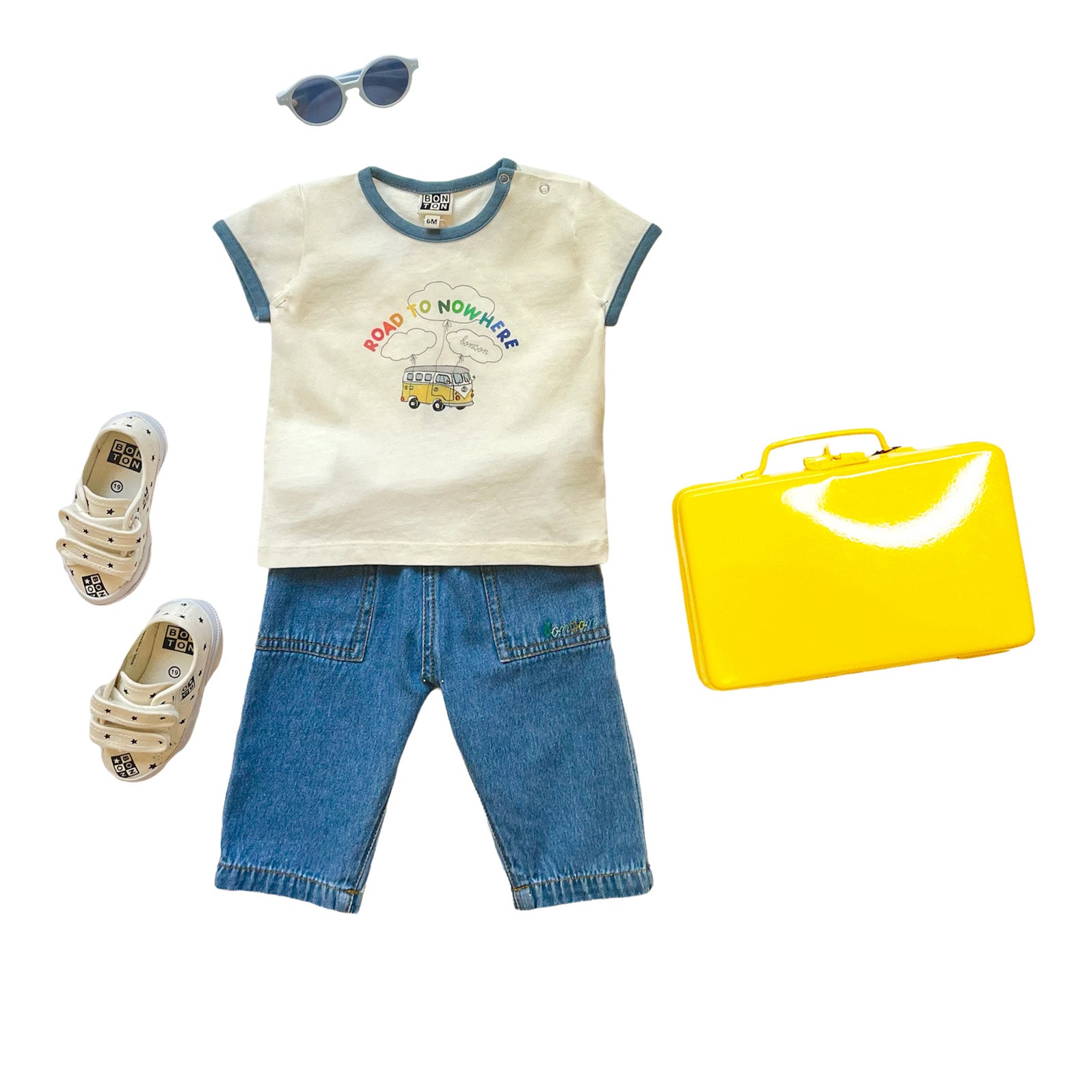 Baby Boys White Logo Cotton T-Shirt