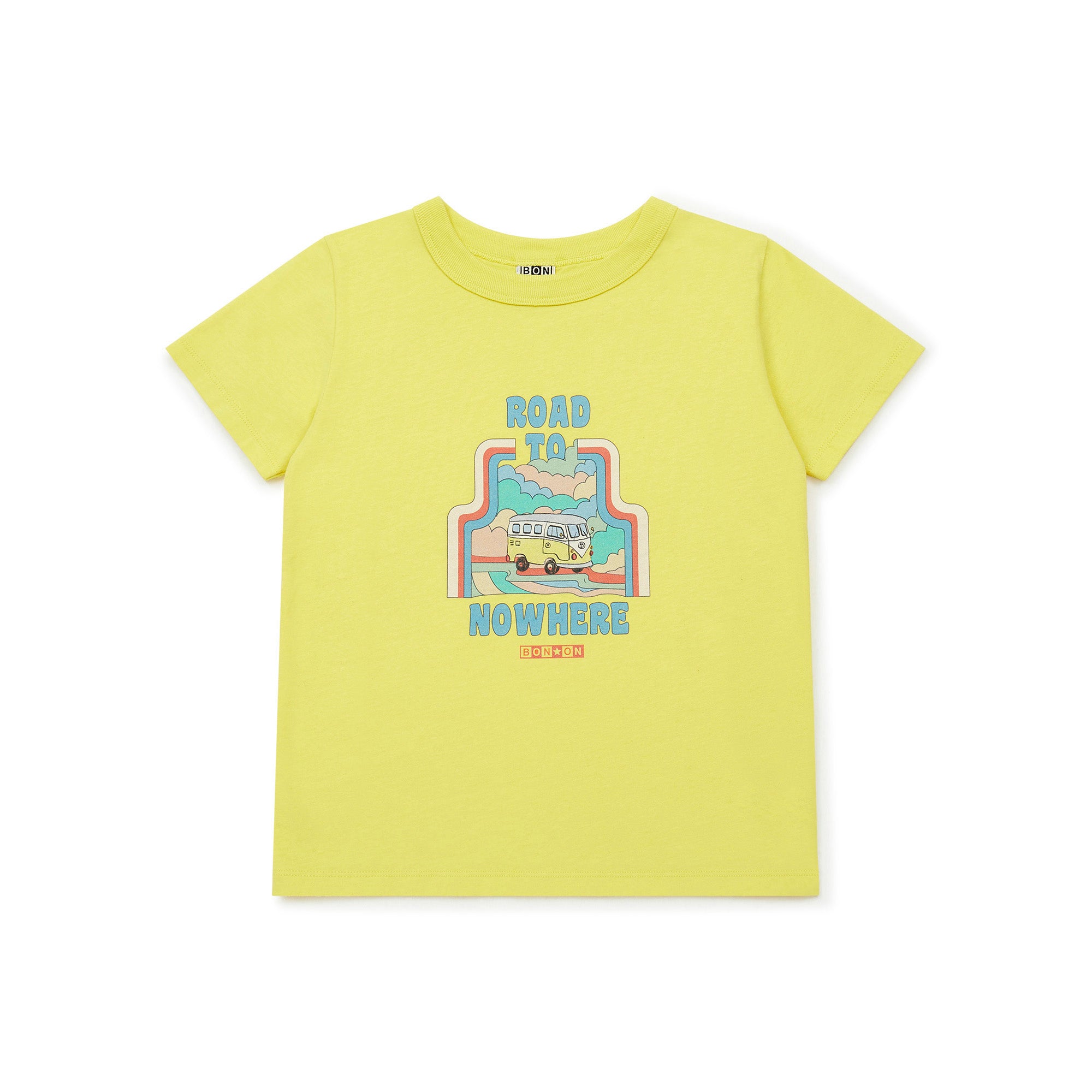 Boys Yellow Printed Cotton T-Shirt