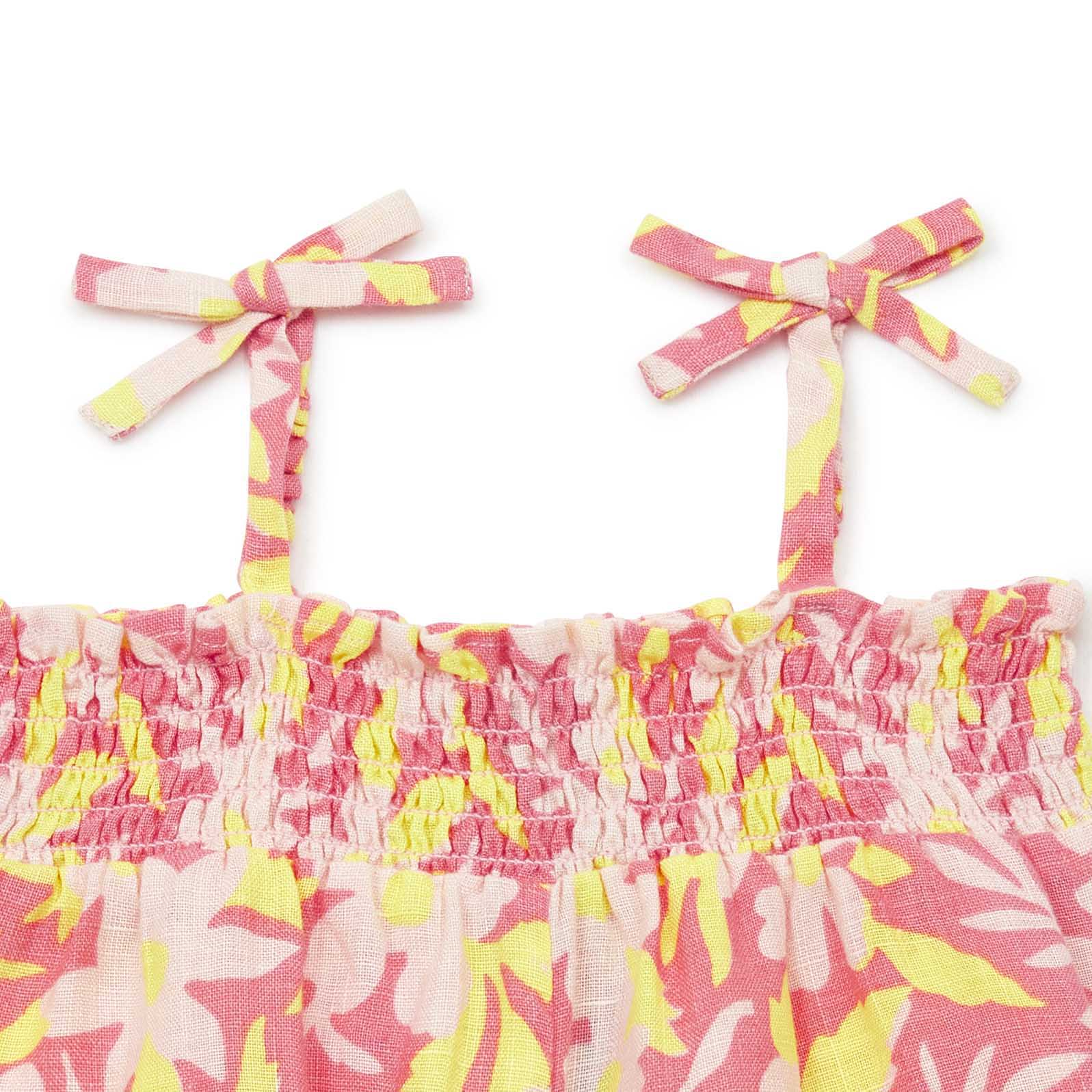 Baby Girls Pink Flower Jumpsuit