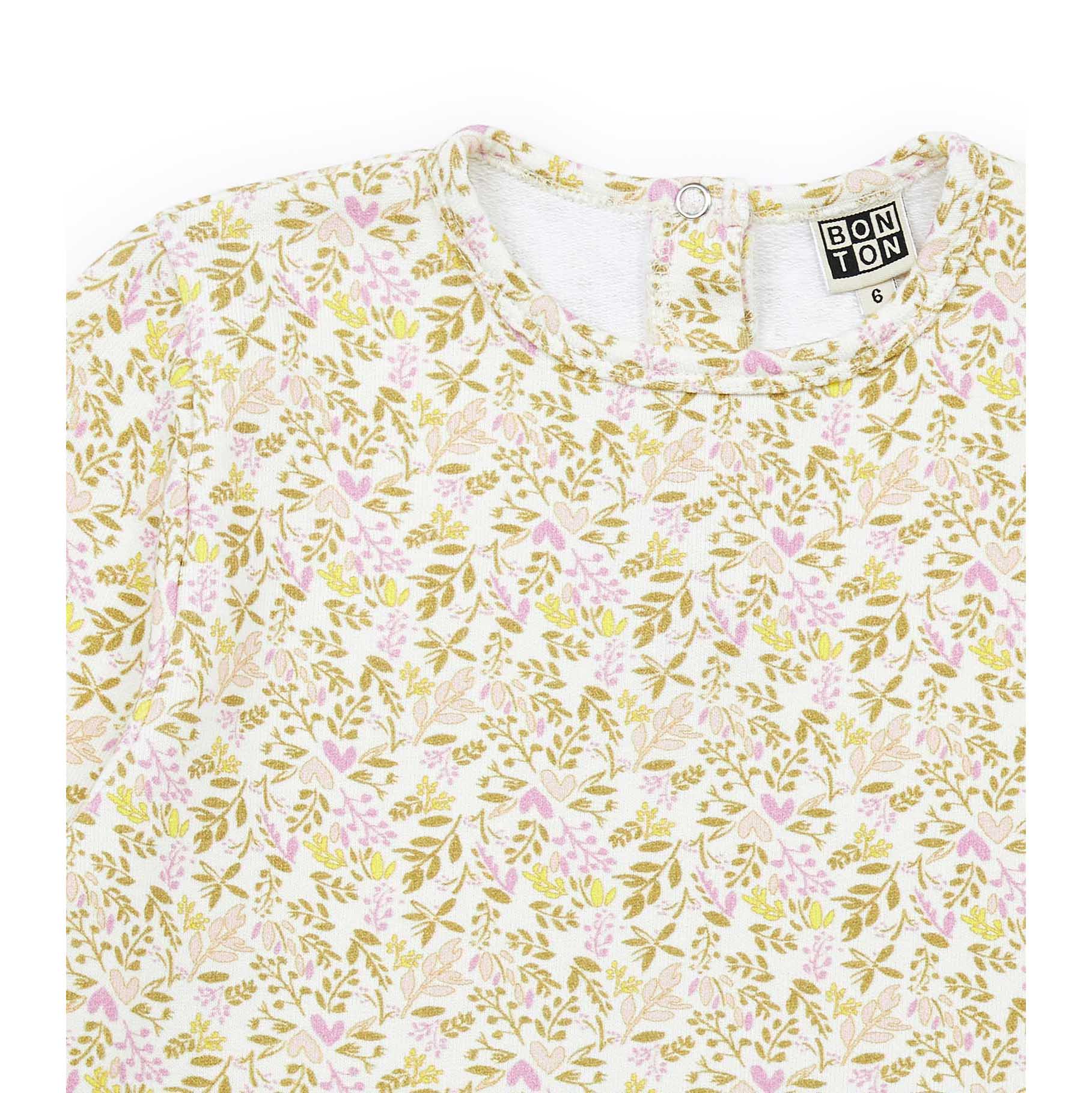 Girls Multicolor Floral Cotton Dress