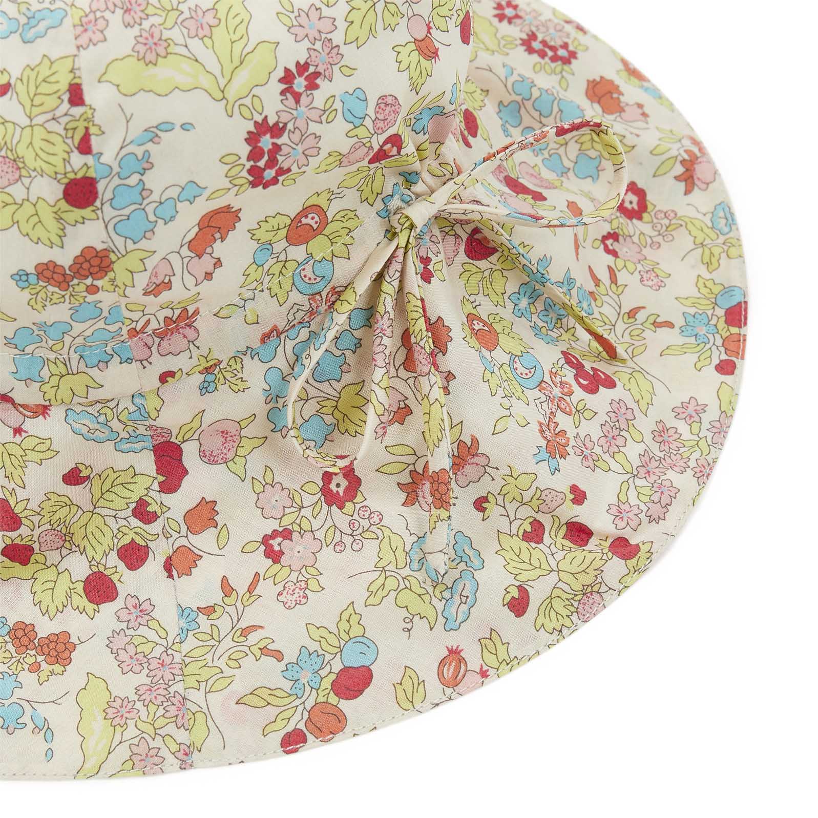 Baby Girls Pink Floral Cotton Hat